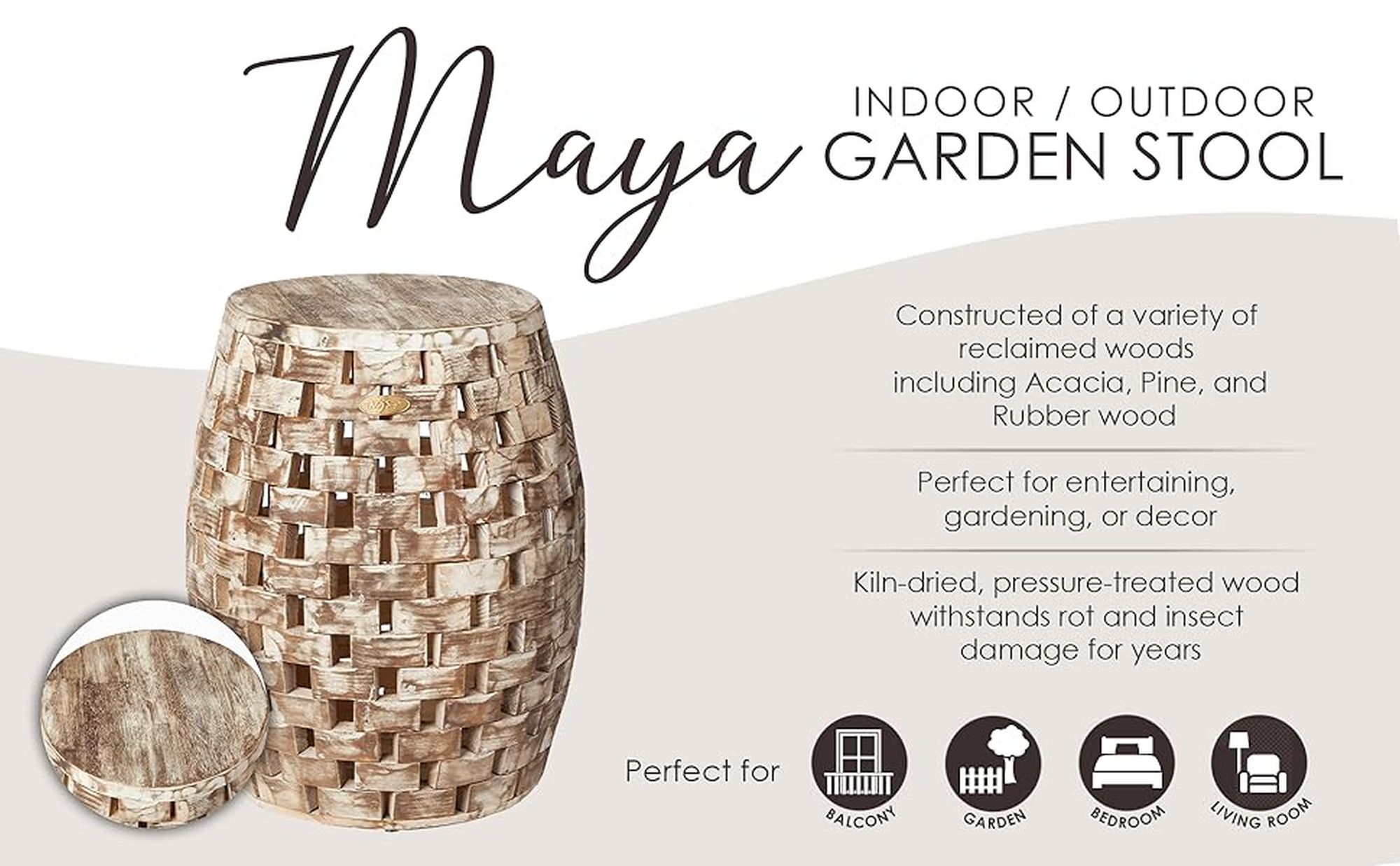 Balkene Home 62419 Garden-Stools - View #10