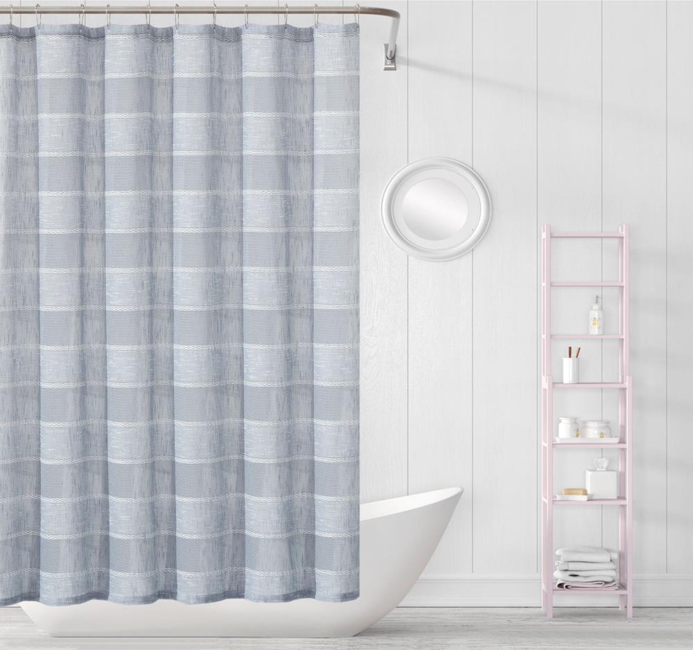Dainty Home Megan shower curtain 70-in W x 72-in L Megan Geometric