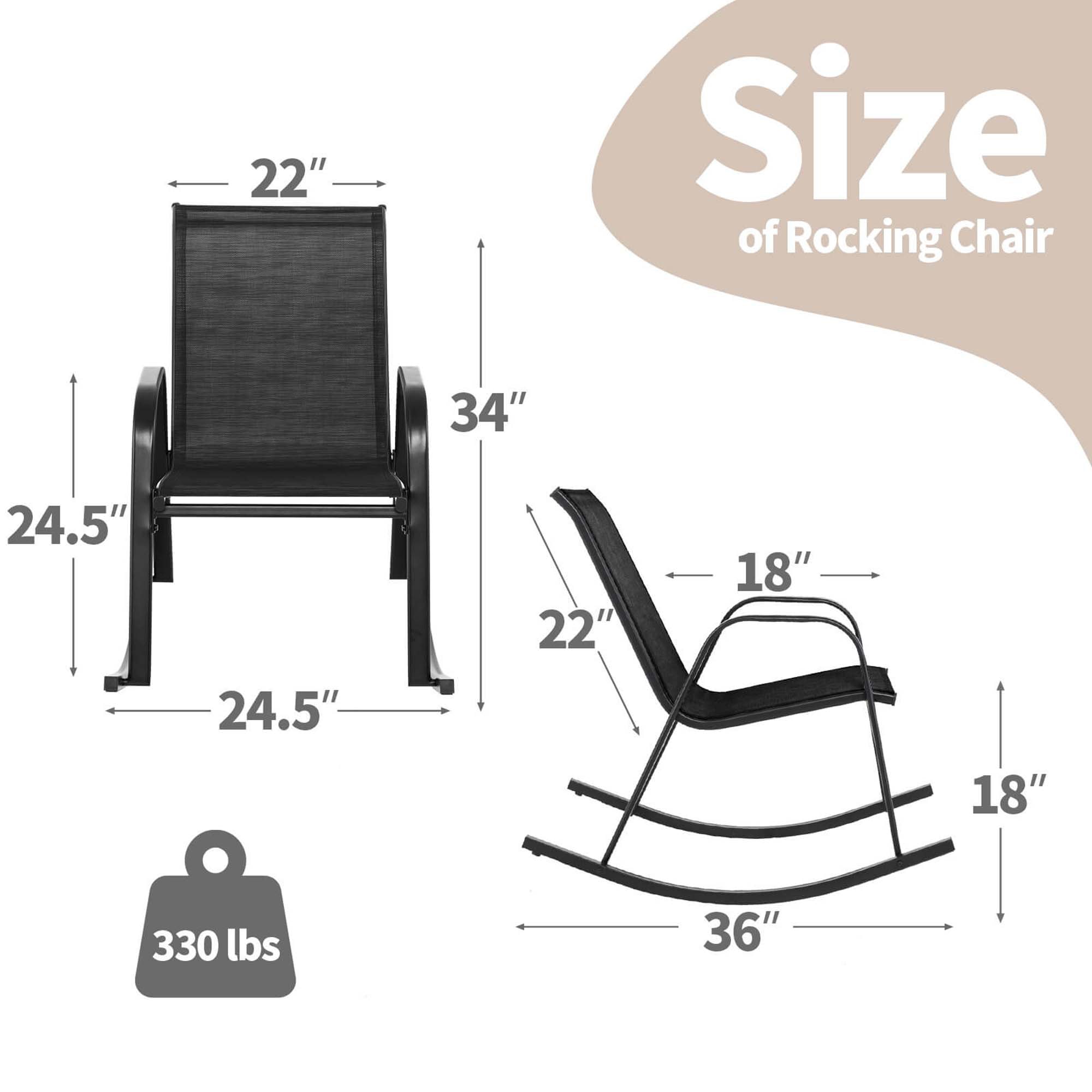 Costway HCST02154 Patio-Chairs - View #2