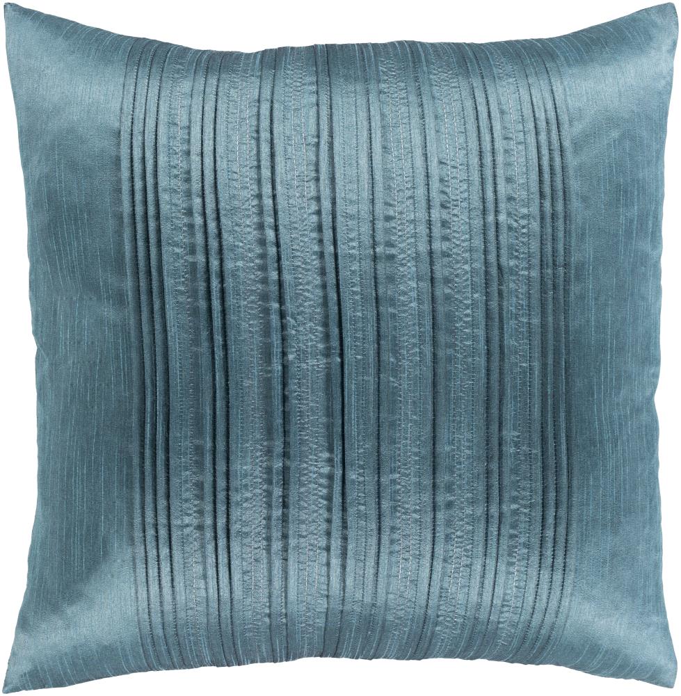 Yasmine 20" x 20" Blue Woven Polyester Throw Pillow