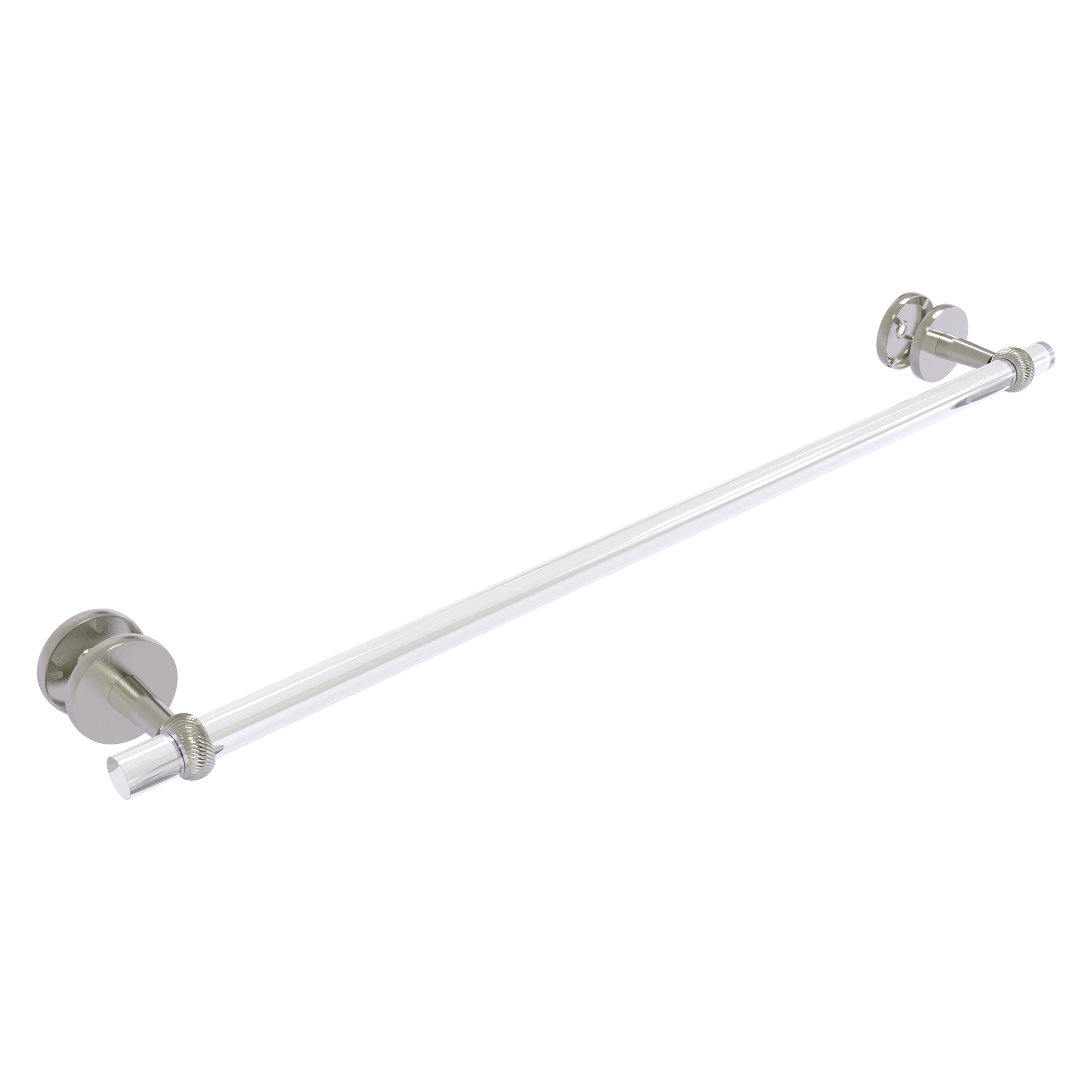 Allied Brass CV-41T-SM-30-SN Clearview 30-in Satin Nickel Wall mount Single Towel Bar