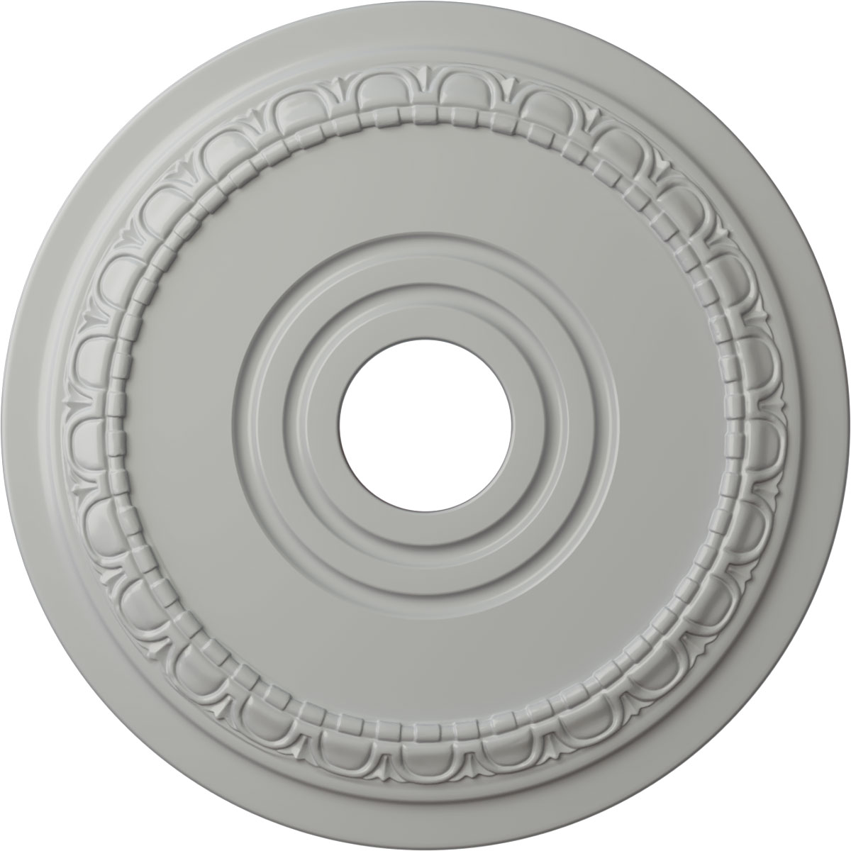 Ekena Millwork CM17MUFRF Munich 17.5-in W x 17.5-in L Painted Frost Polyurethane Whole Ceiling Medallion
