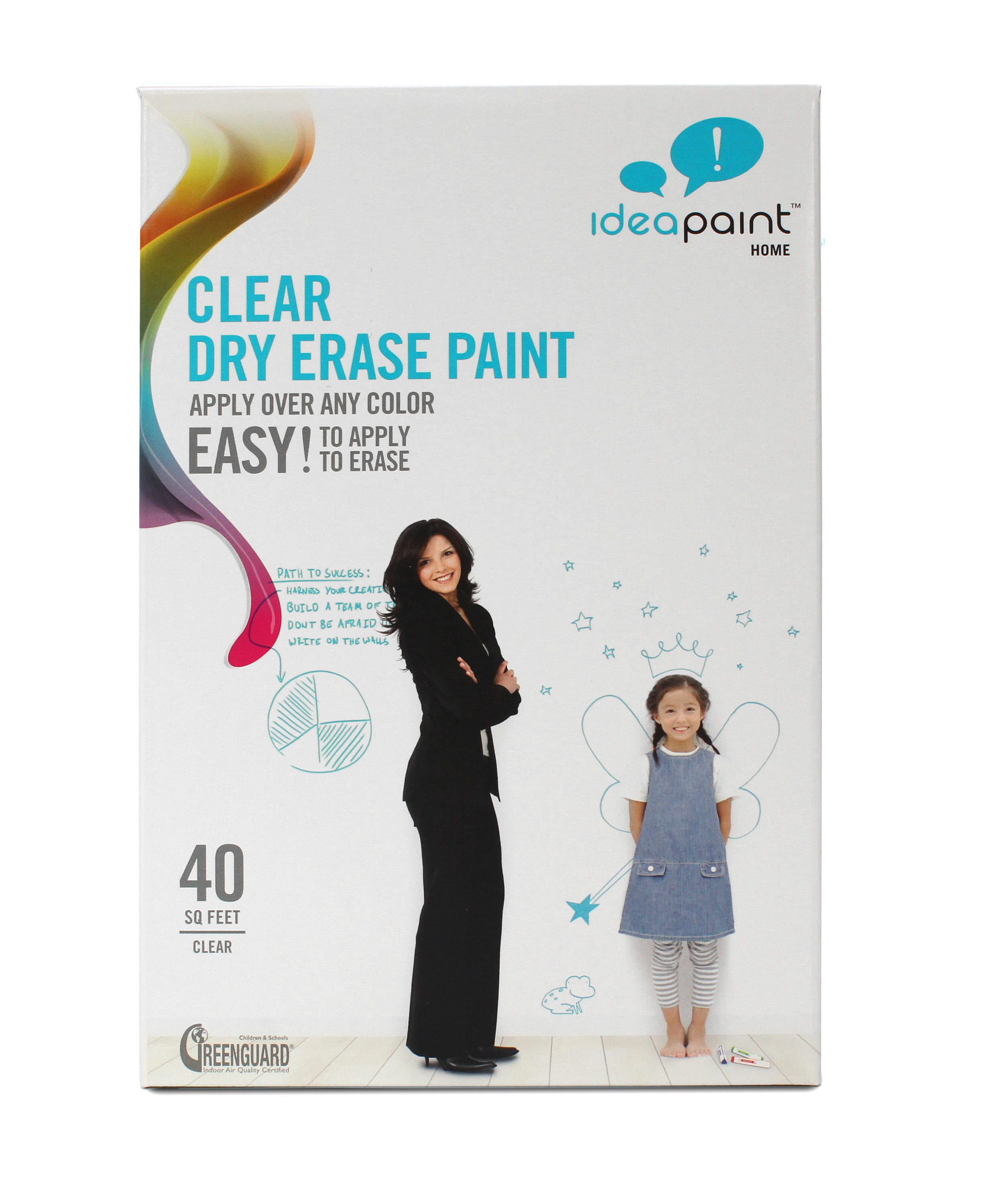 IdeaPaint Clear Gloss Dry Erase Paint 40 Sq. Ft (1-pint) at