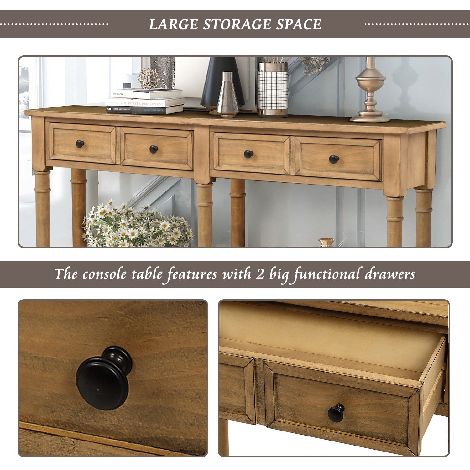 SINOFURN SYA010268WT Console-Sofa-Tables - View #10