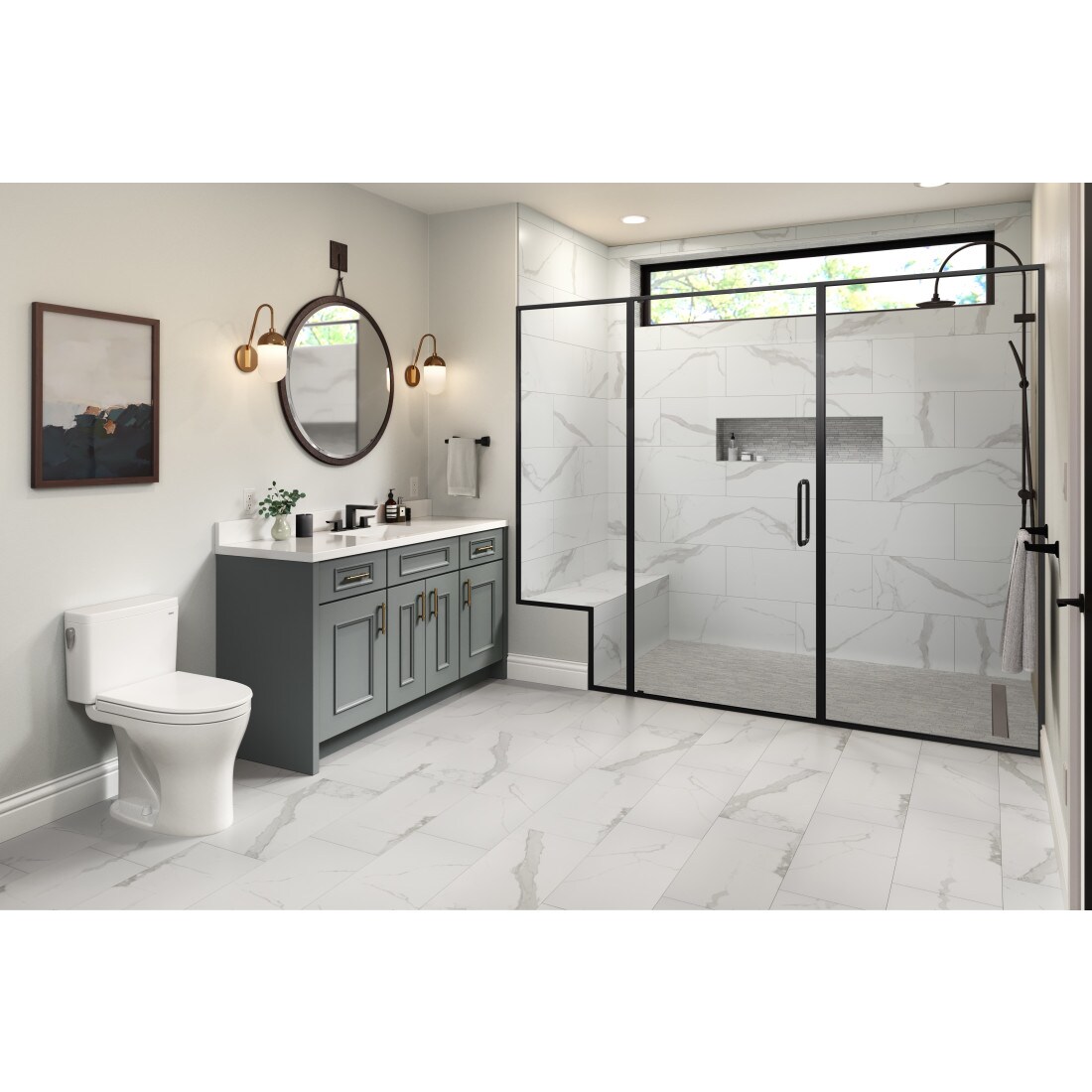 Emser WINTER FROST Winter Frost Natural Stone Marble Border Tile (13-in x 13-in)