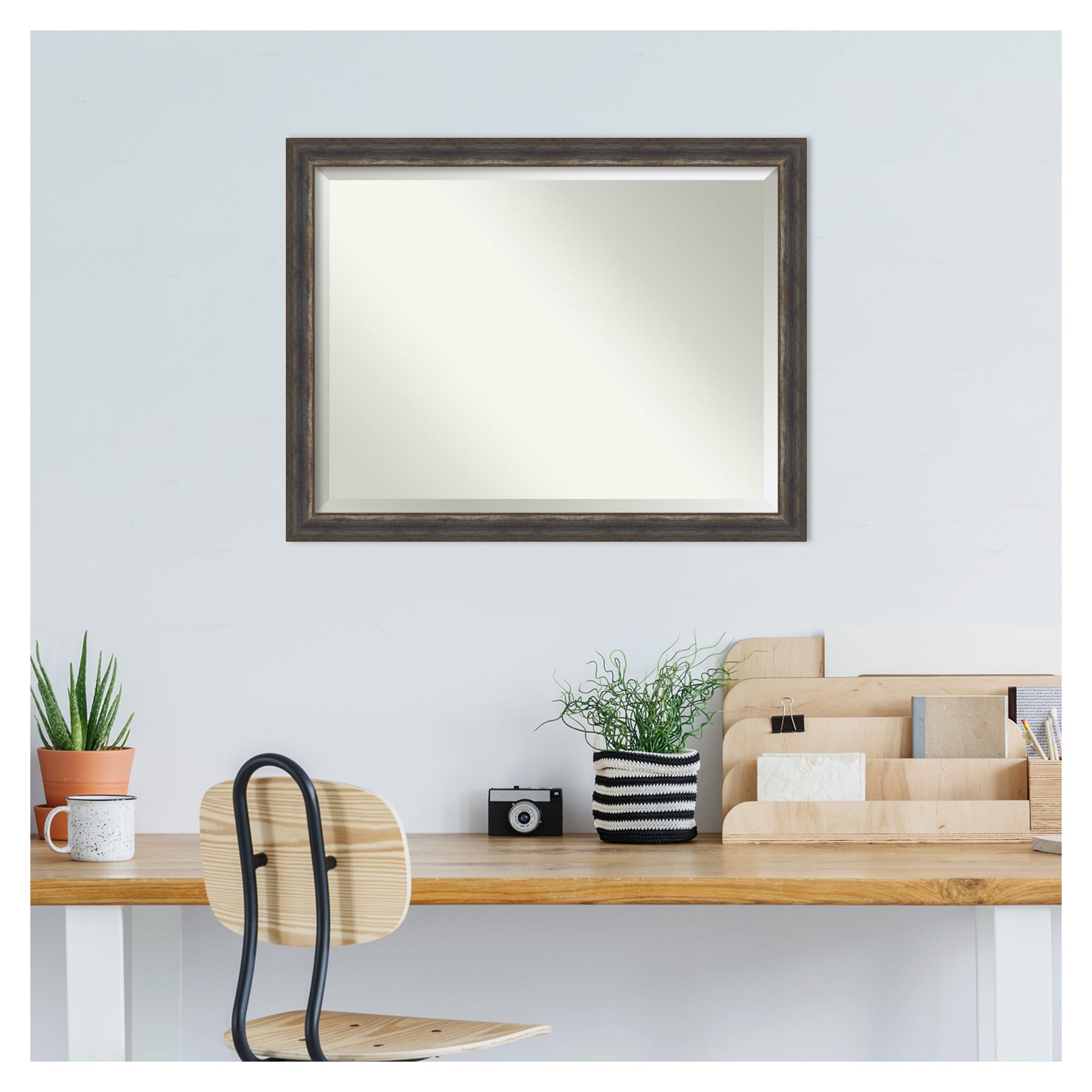 Amanti Art Alta 44.5-in x 34.5-in Rectangle Bathroom Vanity Mirror ...