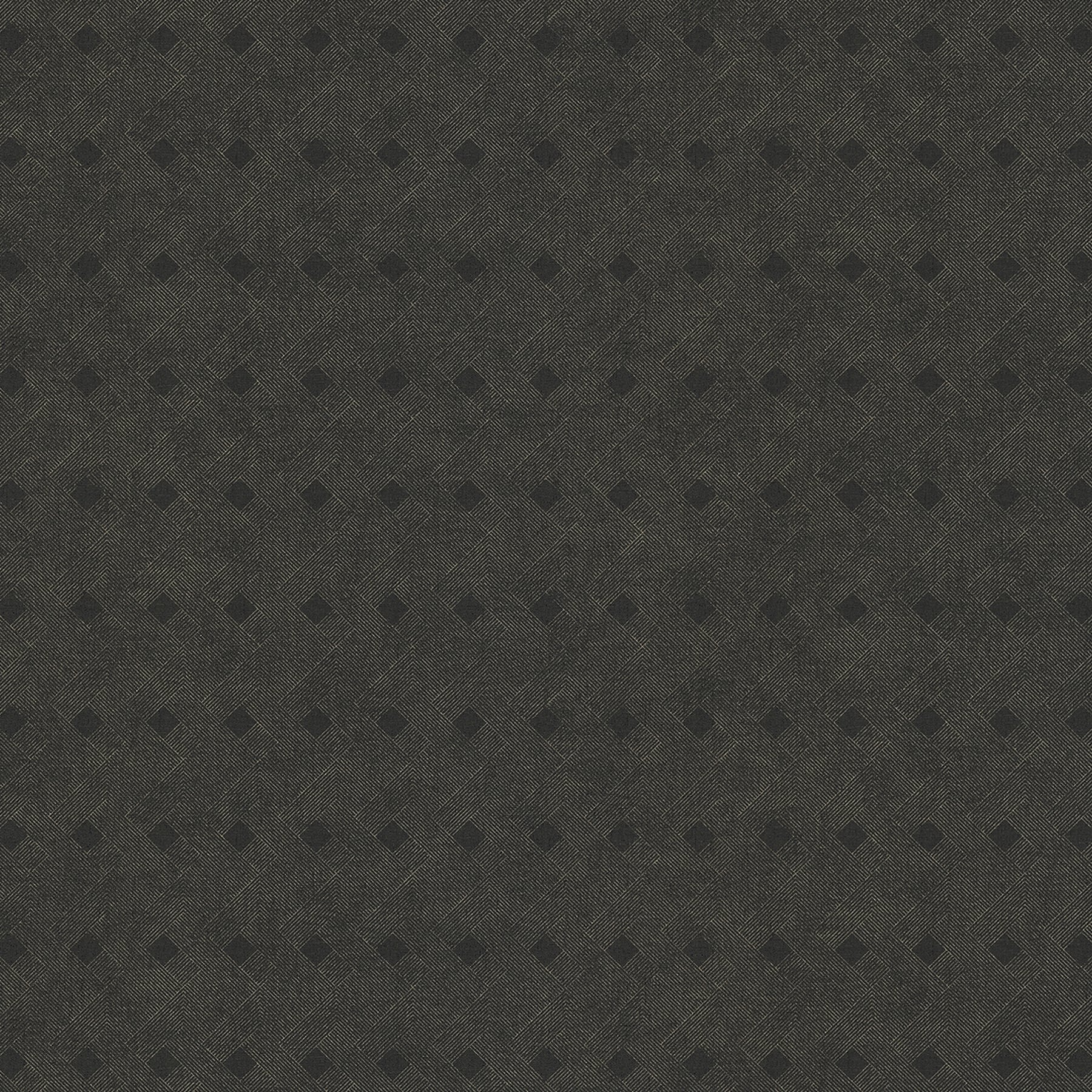 Advantage 4044-38029-1 Cuba 57.5-Sq. Feet Black Vinyl Geometric Unpasted Wallpaper