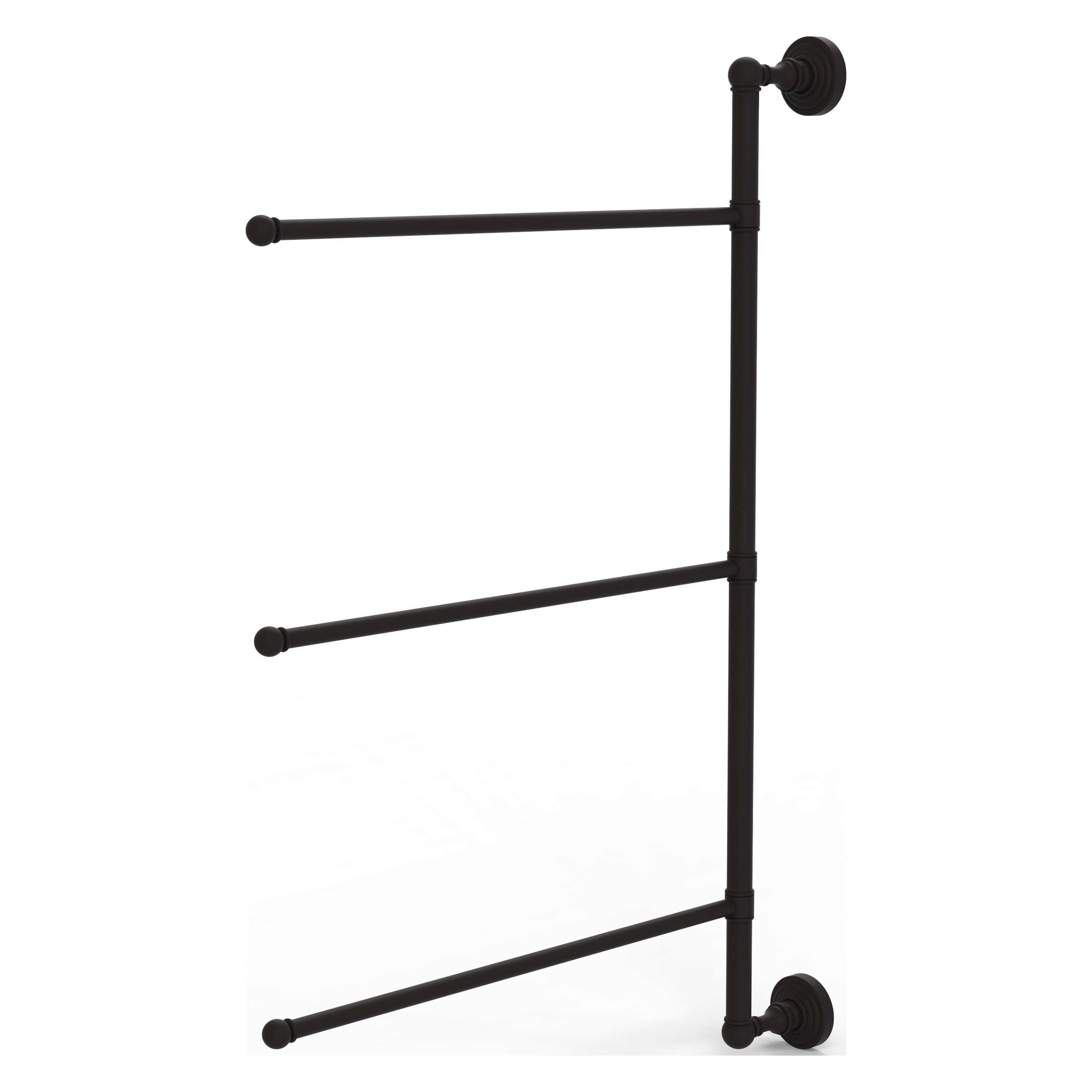 Allied Brass WP-27/3/16/28-ORB Waverly Place 28-in Oil-rubbed bronze Wall mount Single Towel Bar