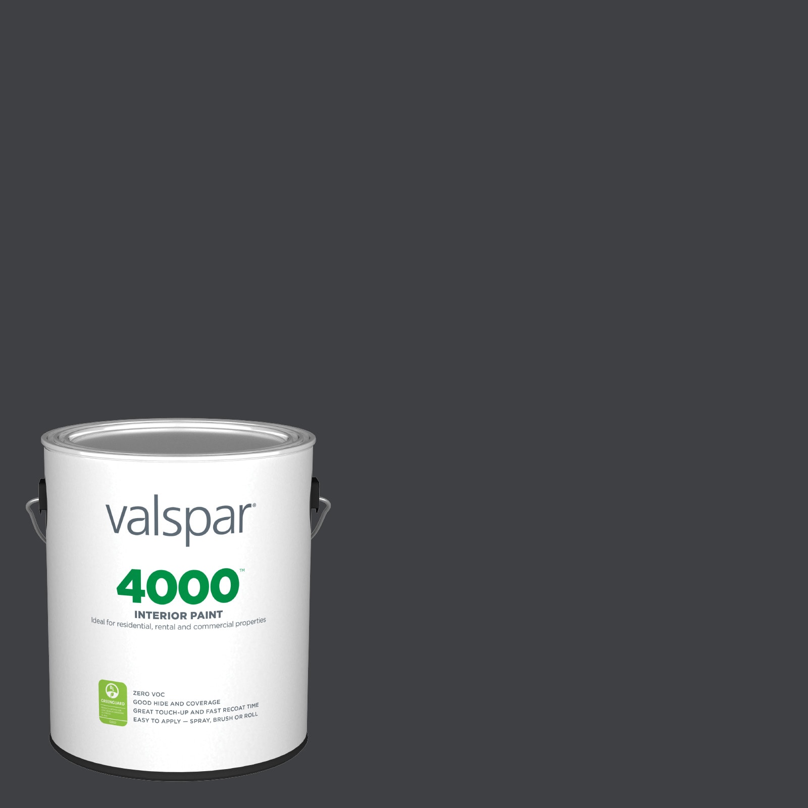 Valspar 4000 Flat Dark Kettle Black 4011-2 Latex Interior Paint (1 ...