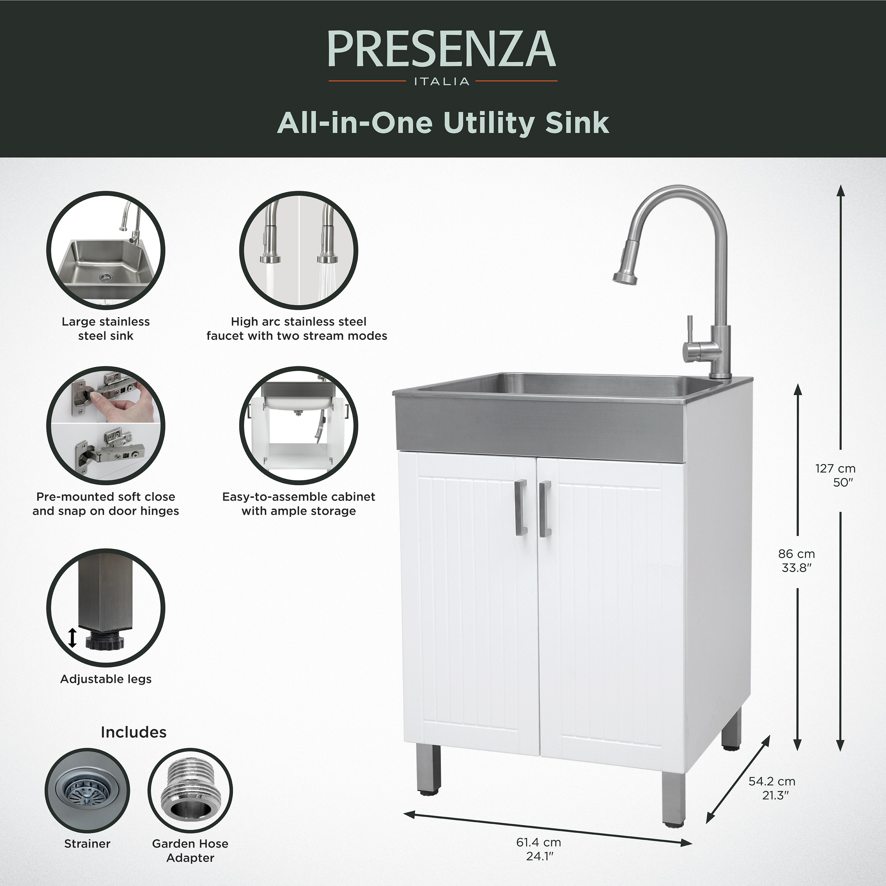 Presenza 77438 Laundry-Tubs-Utility-Sinks - View #12