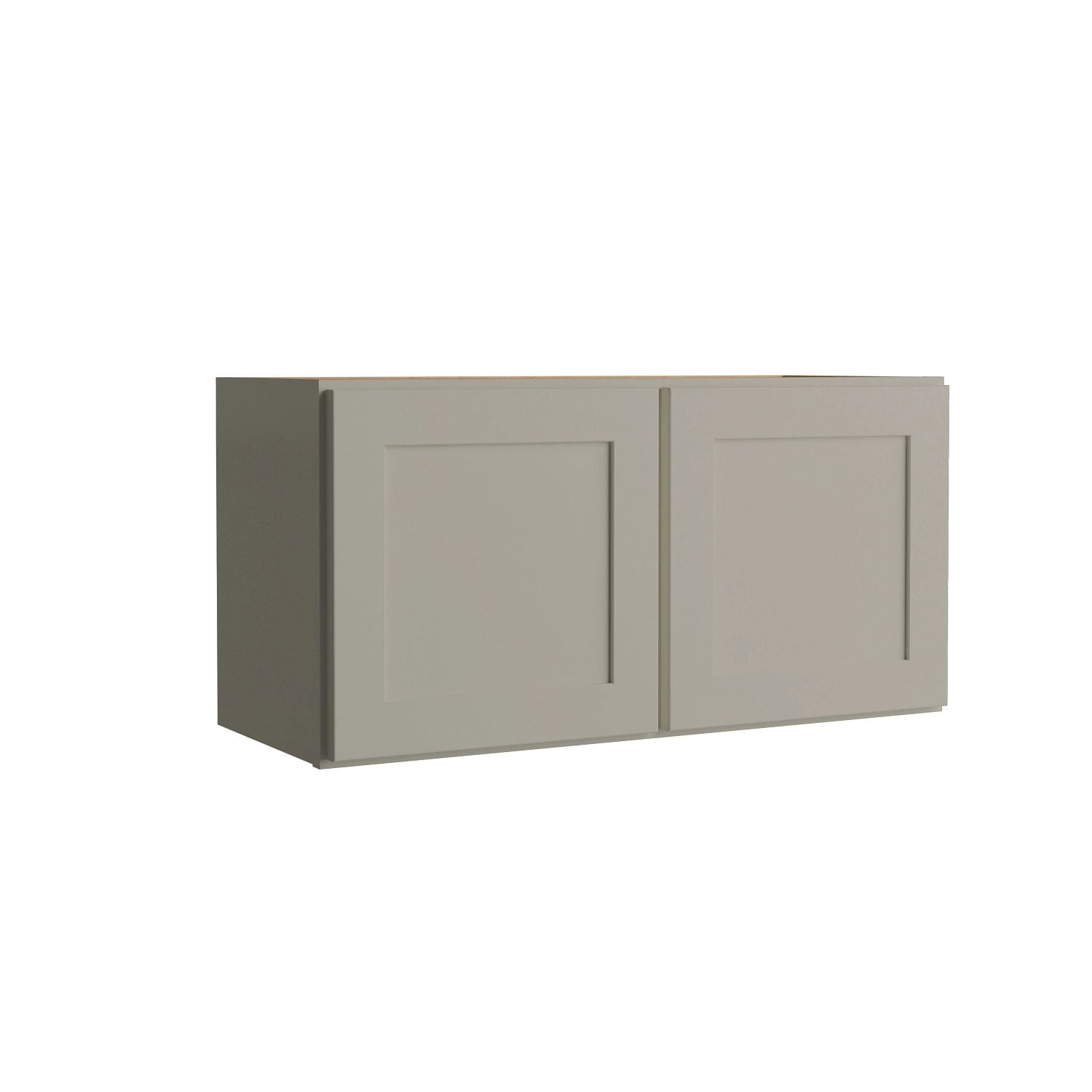 Project Source W3015BG Burlington 30-in W x 15-in H x 12-in D Gray Wall Fully assembled Cabinet (Recessed Panel Shaker)