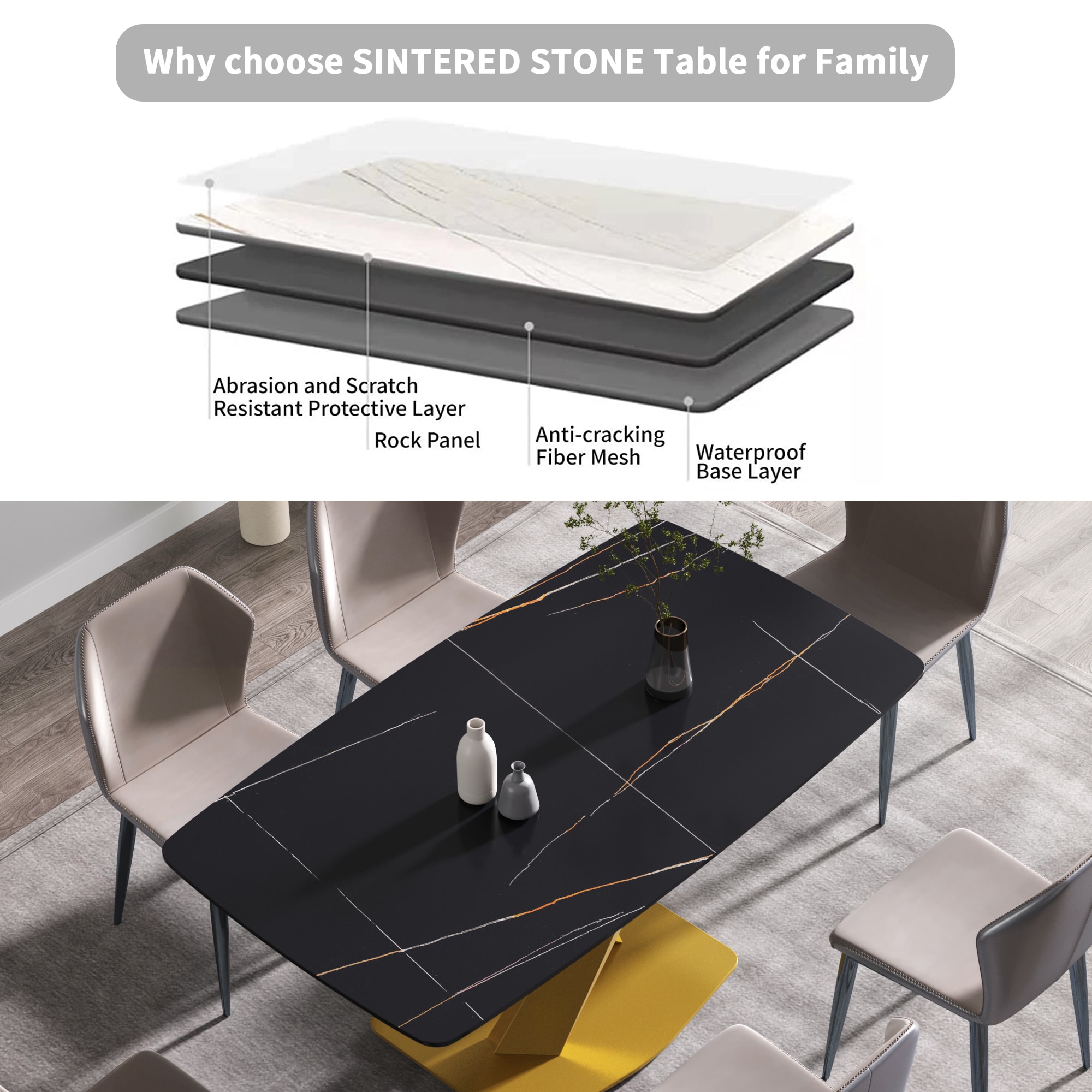 LIVIZA GIZ-AT4063MK Dining-Tables - View #5