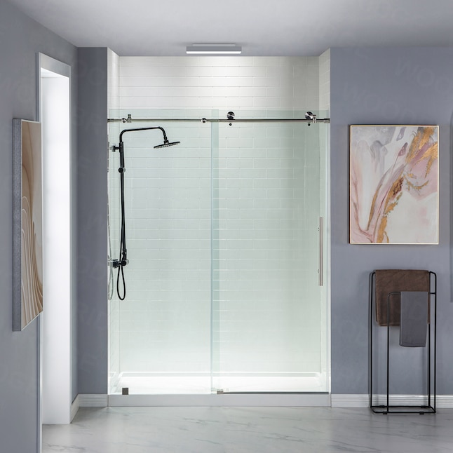 Woodbridge Blofield 56 In To 60 W X, Woodbridge Frameless Sliding Shower Door Installation Instructions
