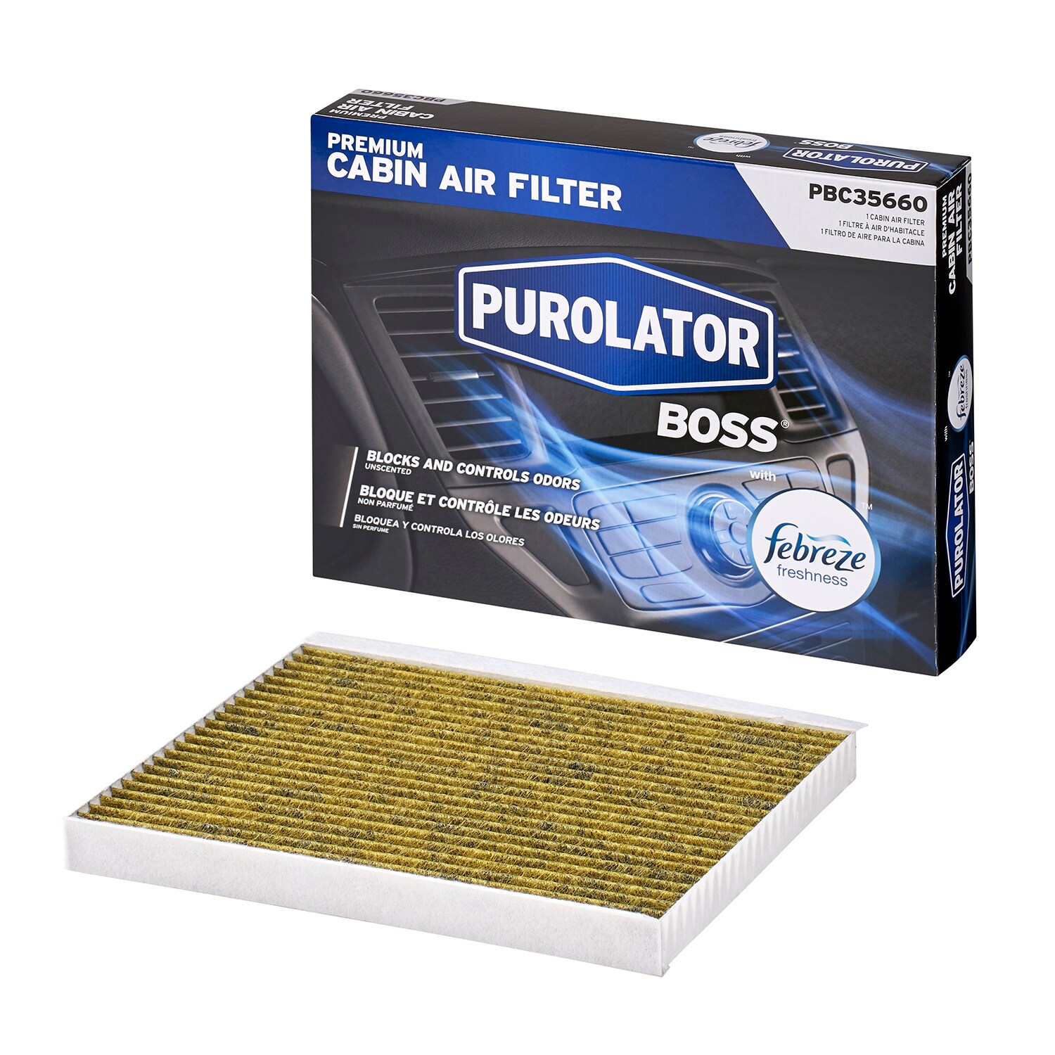 Purolator PBC35660  Pbc35660 boss Premium Cabin Air Filter with Febreze Freshness