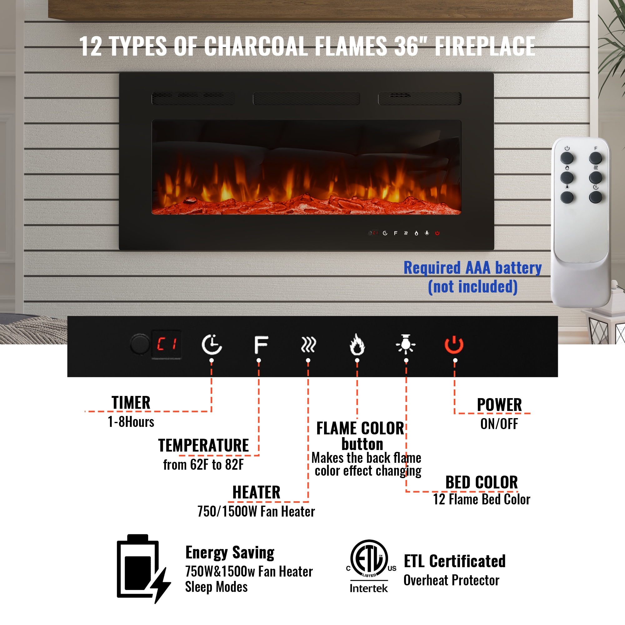 Clihome CL-IF1336TV1 Electric-Fireplaces - View #6