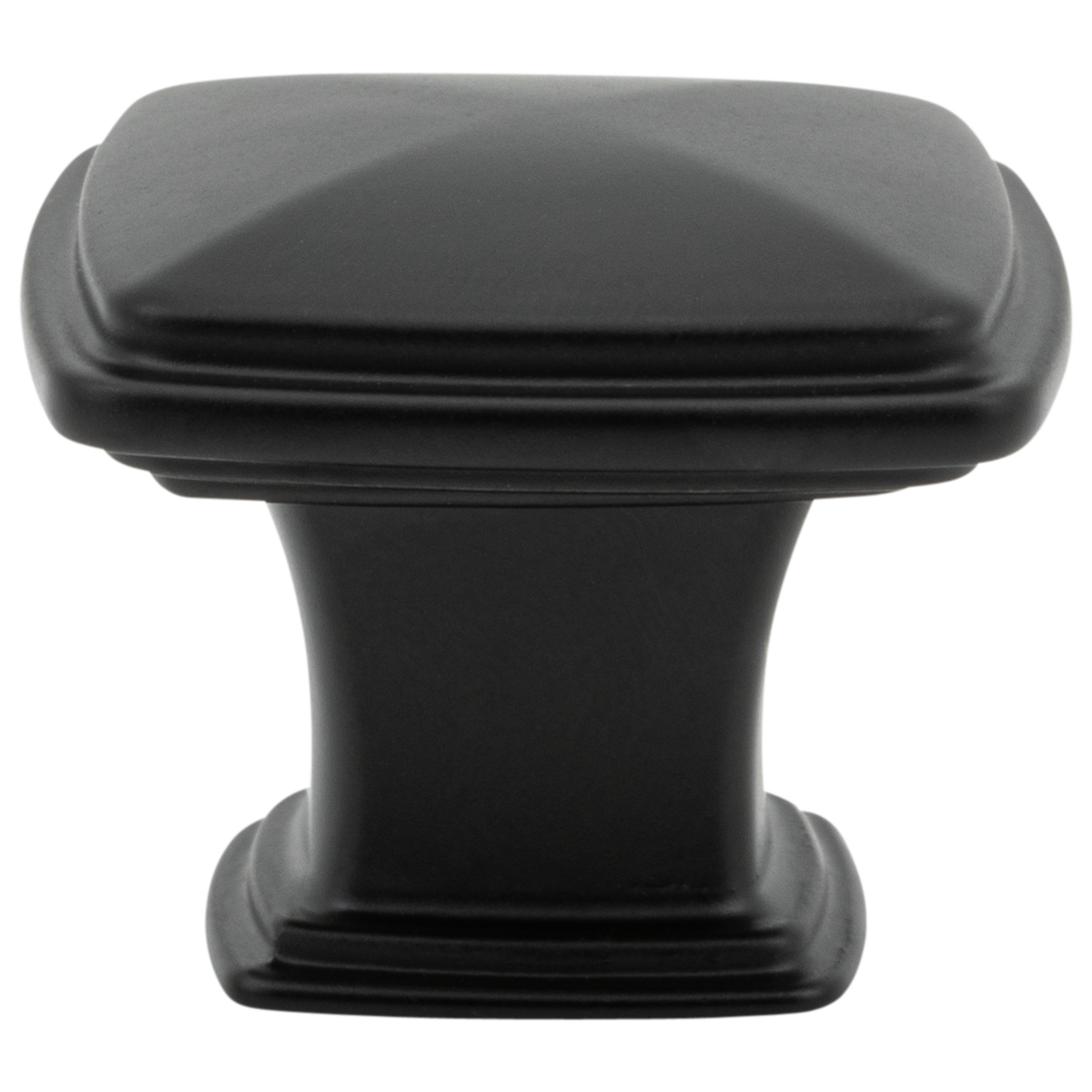 Villa Valentina VV1MB Series No. 1, 1-1/4-in Matte Black Square Traditional Cabinet Knob