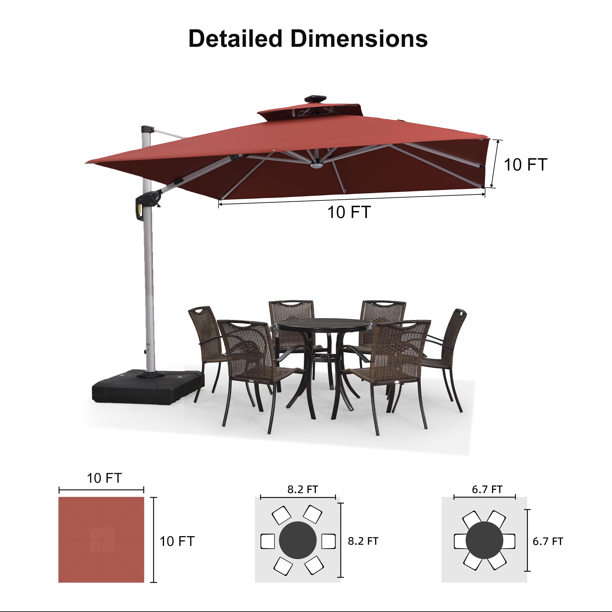 PURPLE LEAF LSGLRSDT10-BR Umbrellas-2 - View #10