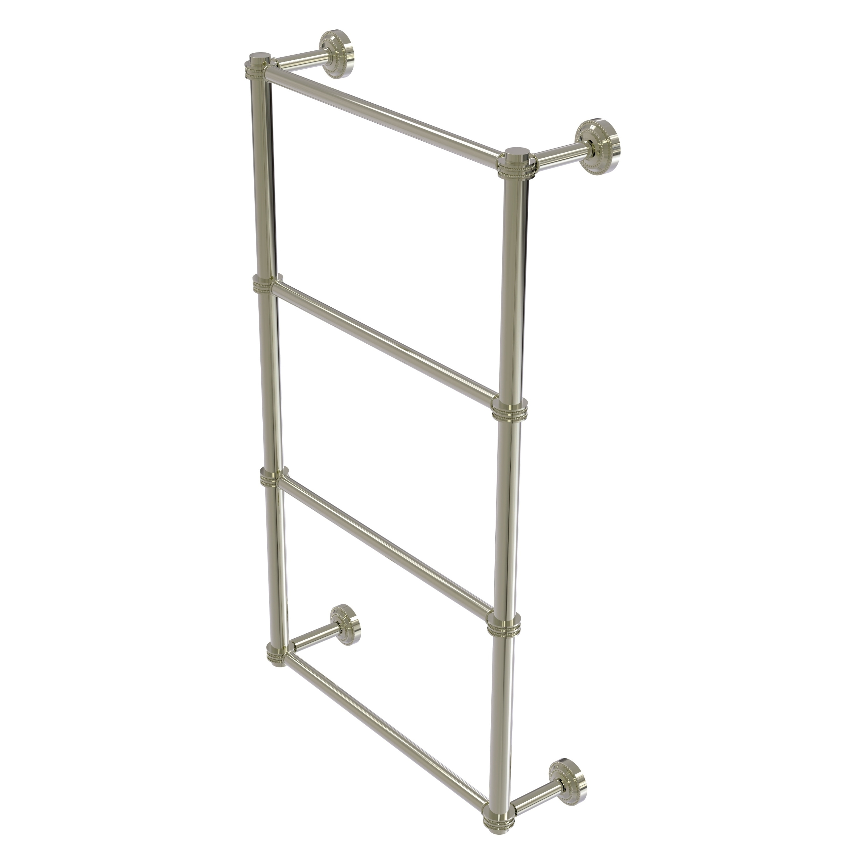 Allied Brass DT-28D-36-PNI Dottingham 36-in double Polished Nickel Wall mount 4-tier Towel Bar