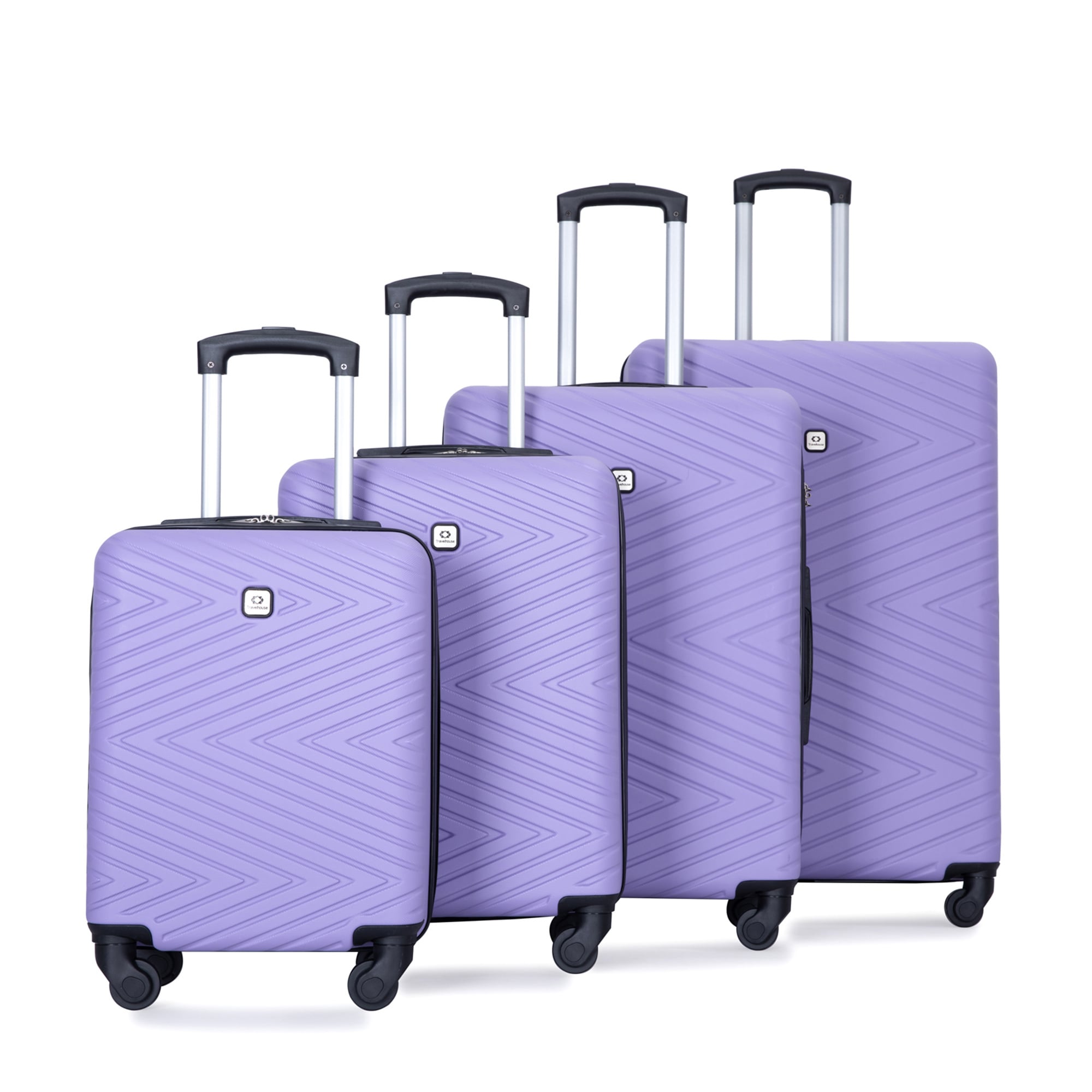 SINOFURN SYD9400010PP 20.5x11.8x30.3 Purple Plastic Hardshell Suitcase set 4 -Bag