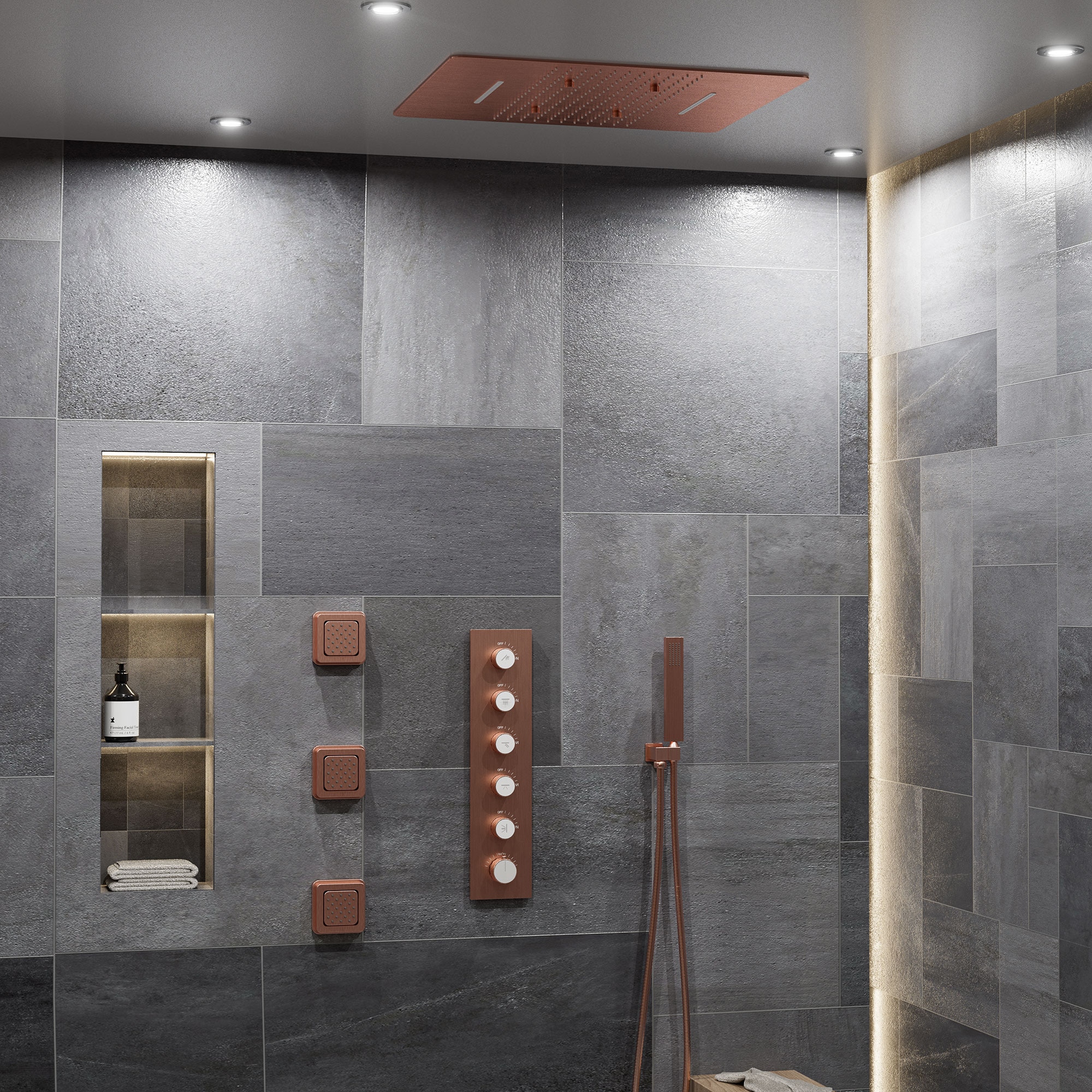 CASAINC WE-SS09BN Showerhead-Bar-Panels - View #3