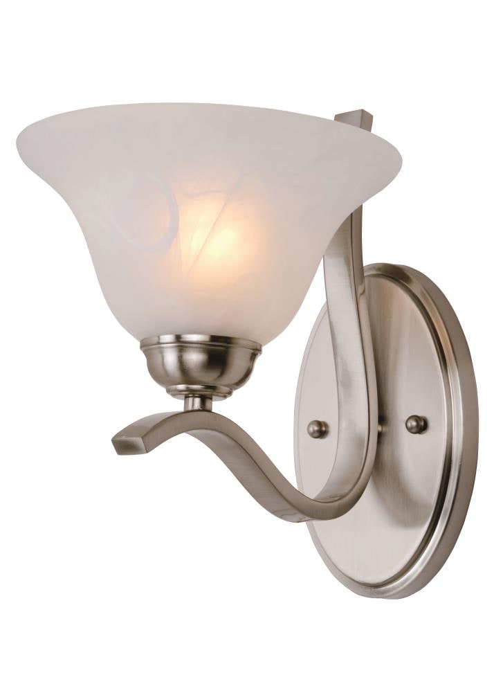 Lucid Lighting 7.5-in W 1-Light Brushed Nickel Wall Sconce in the Wall ...