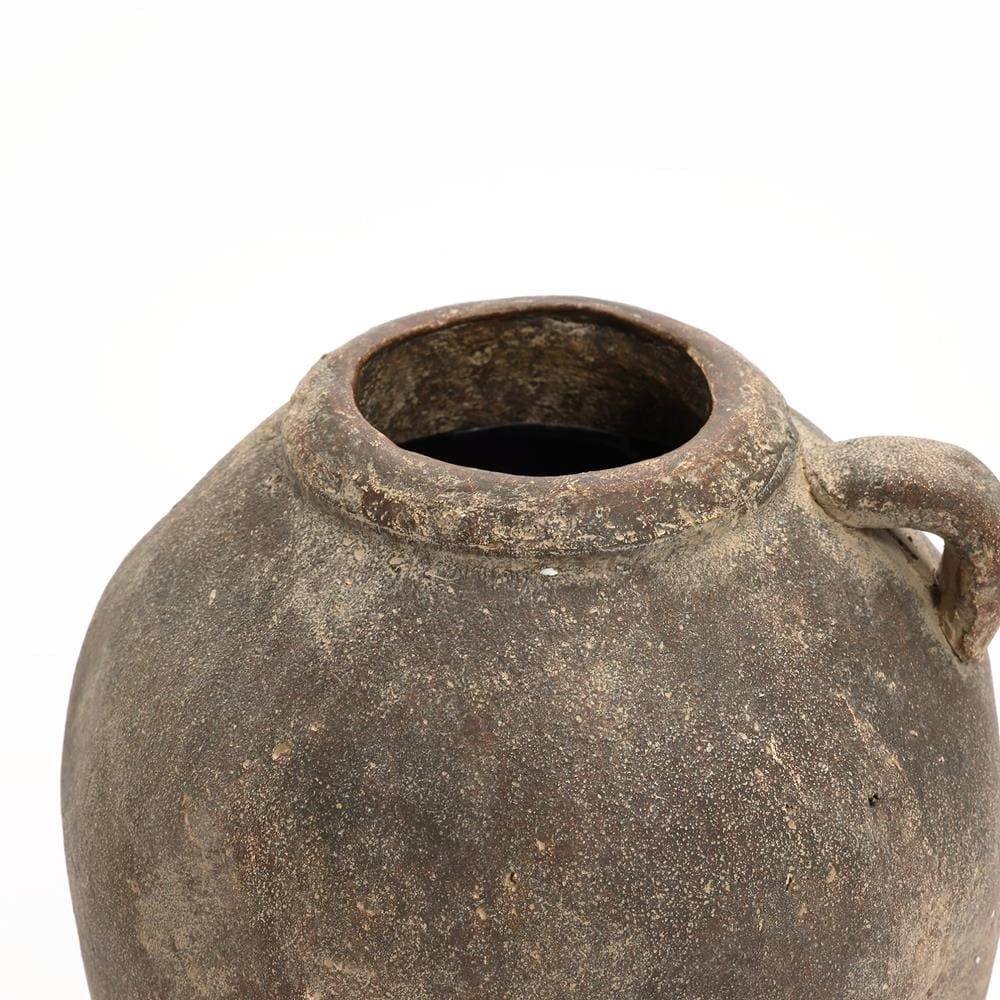 Rustic Ginger Root Brown Ceramic Table Vase for Bouquets