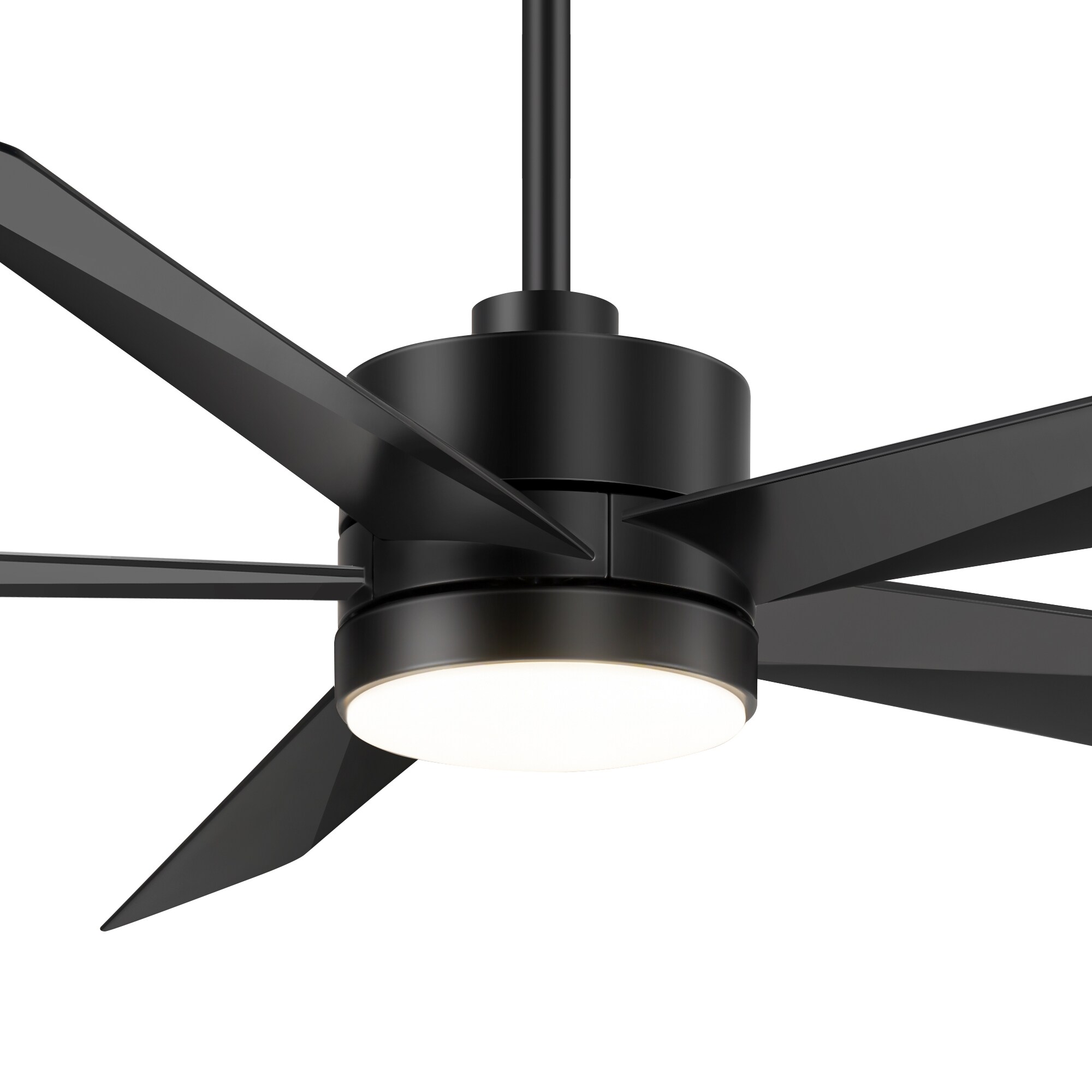 Breezary 65-in Color-Changing Integrated LED Matte Black with Black Blades Ceiling Fan With Light - Remote Included ( 5 -Blade )