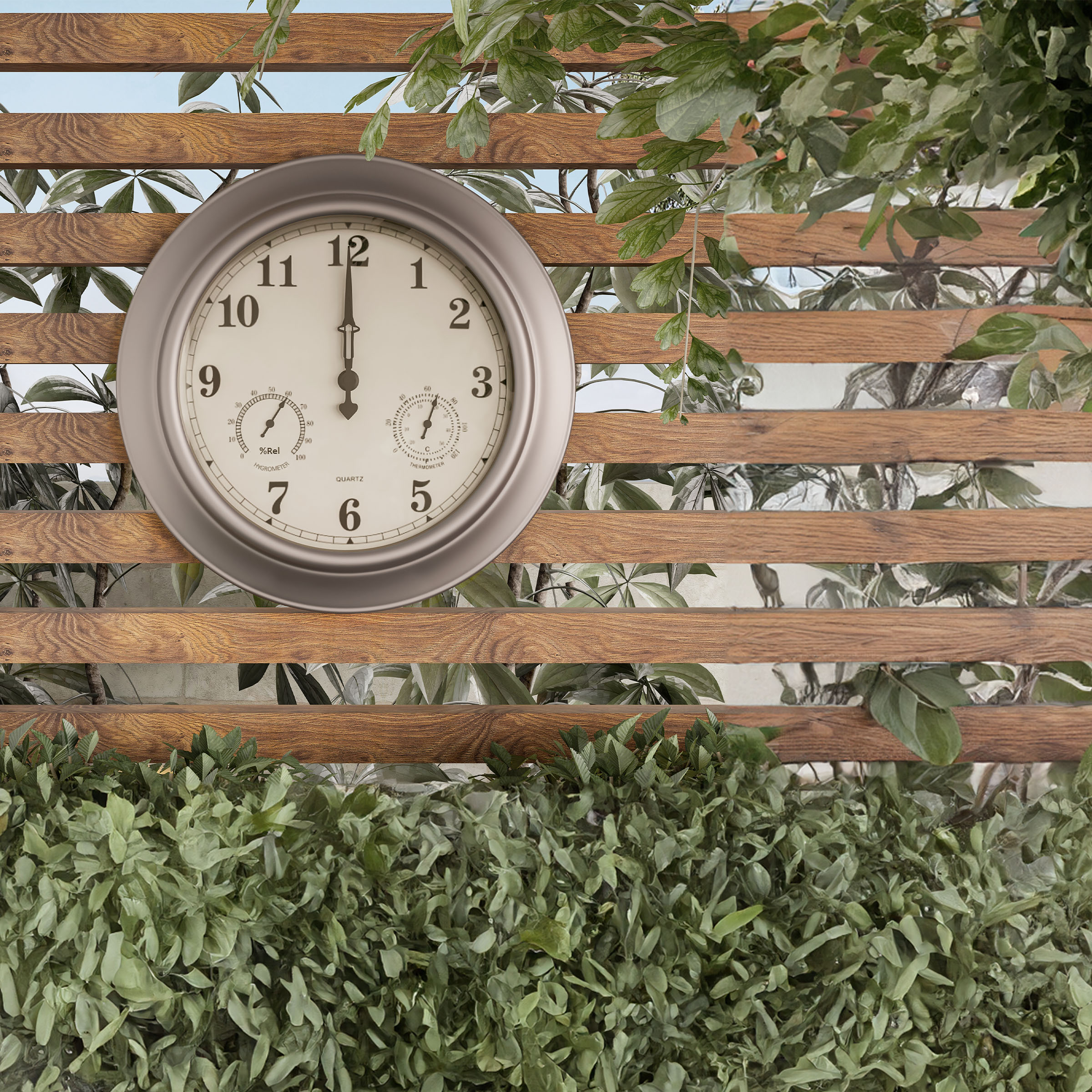 Nature Spring 789608RKT Thermometer-Clock - View #8