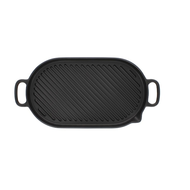 Chasseur French Oval Cast Iron Grill Pan - Black