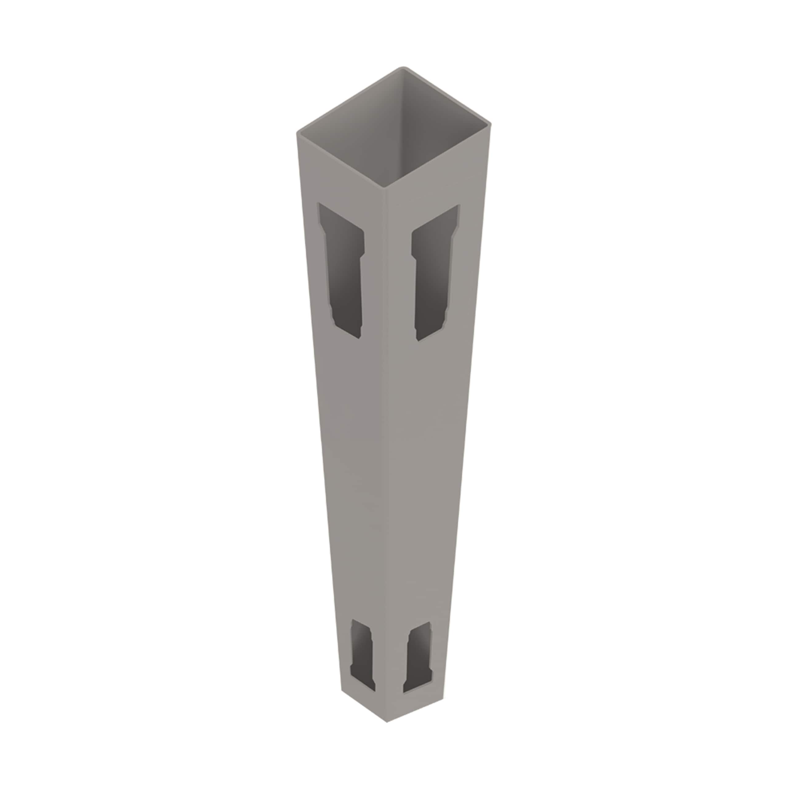 Freedom 73055098 Emblem 9-ft H x 5-in W Gray Vinyl Corner Fence post (Assembled)