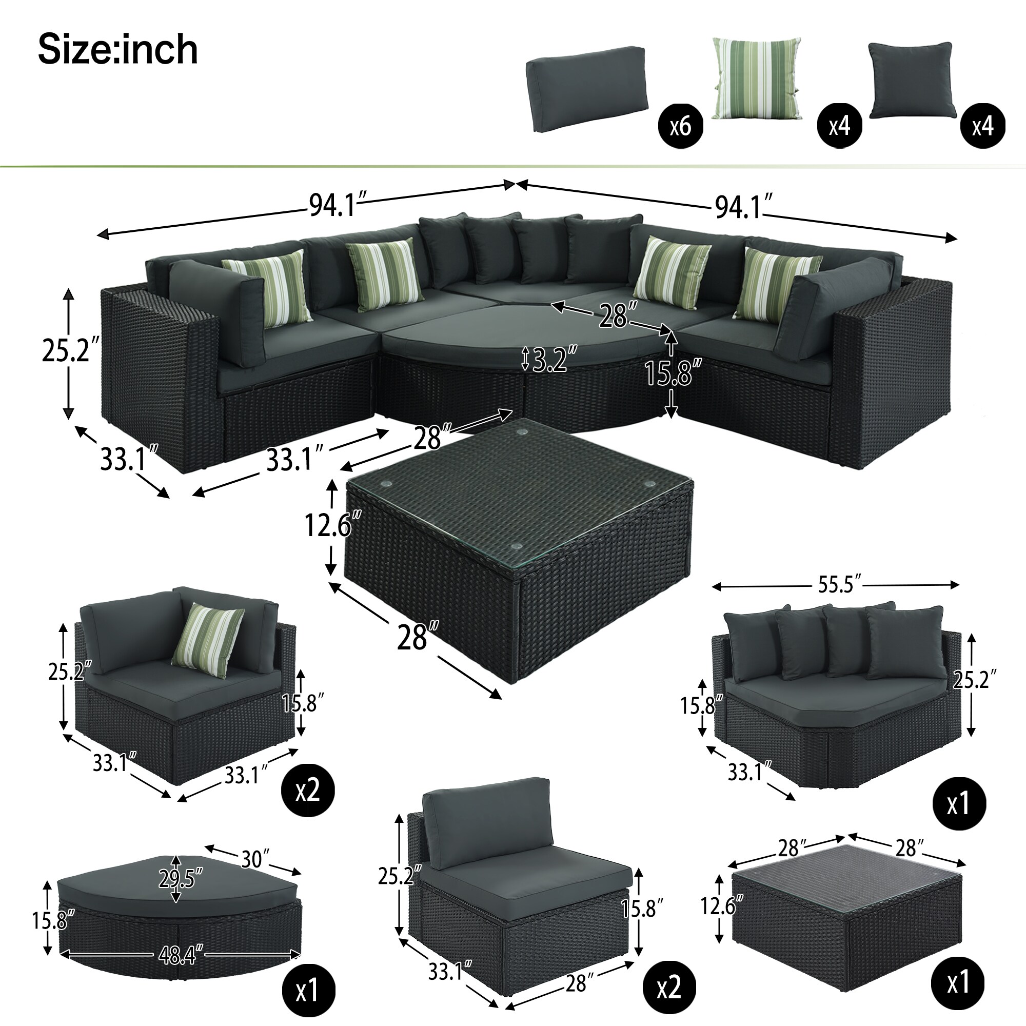ModernLuxe L-FG201212AAE Patio-Conversation-Sets - View #7