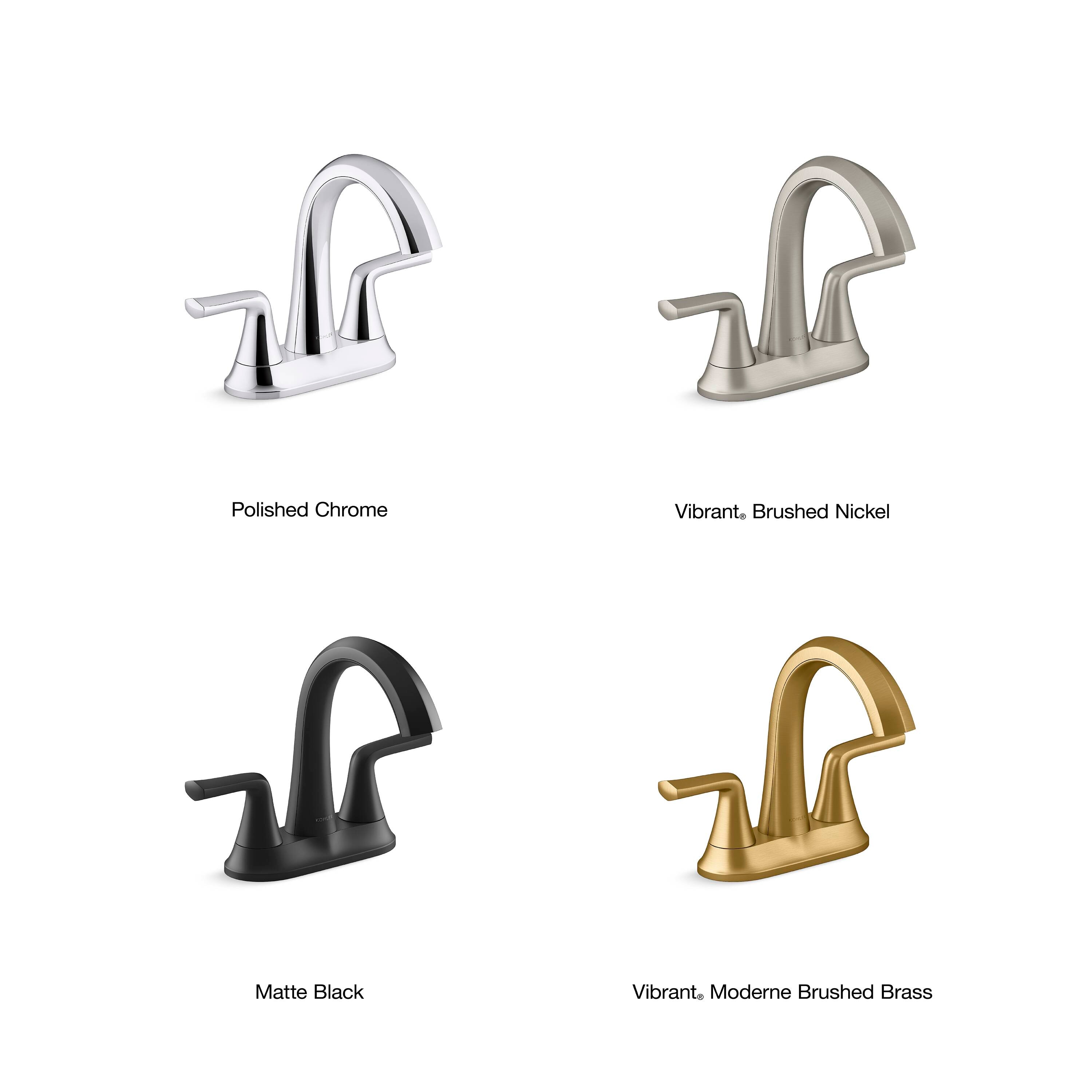 KOHLER Desette Brushed Nickel 4-in centerset 2-handle WaterSense