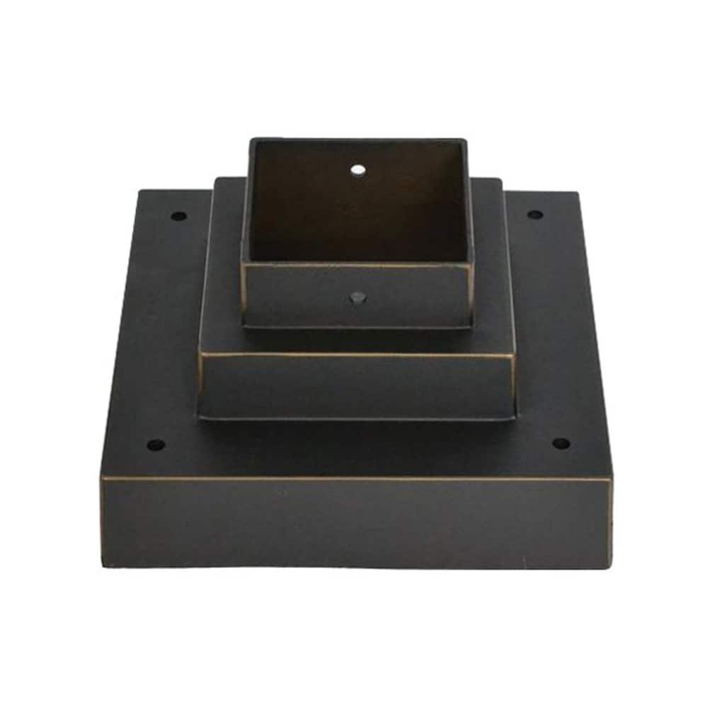 Z-Lite SQPM-ORB 3.5-in Oil rubbed bronze Transitional Outdoor Pier mount