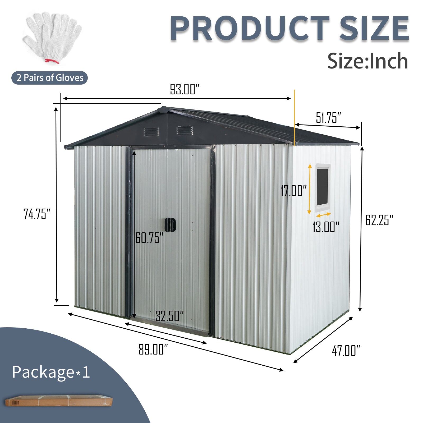 Xspracer ML-OS268WP Metal-Storage-Buildings-Sheds - View #2