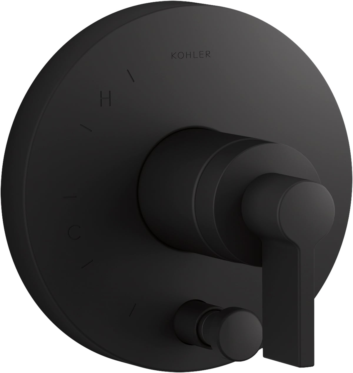 KOHLER Matte Black 1-Handle Lever Shower Faucet Handle in the Shower ...