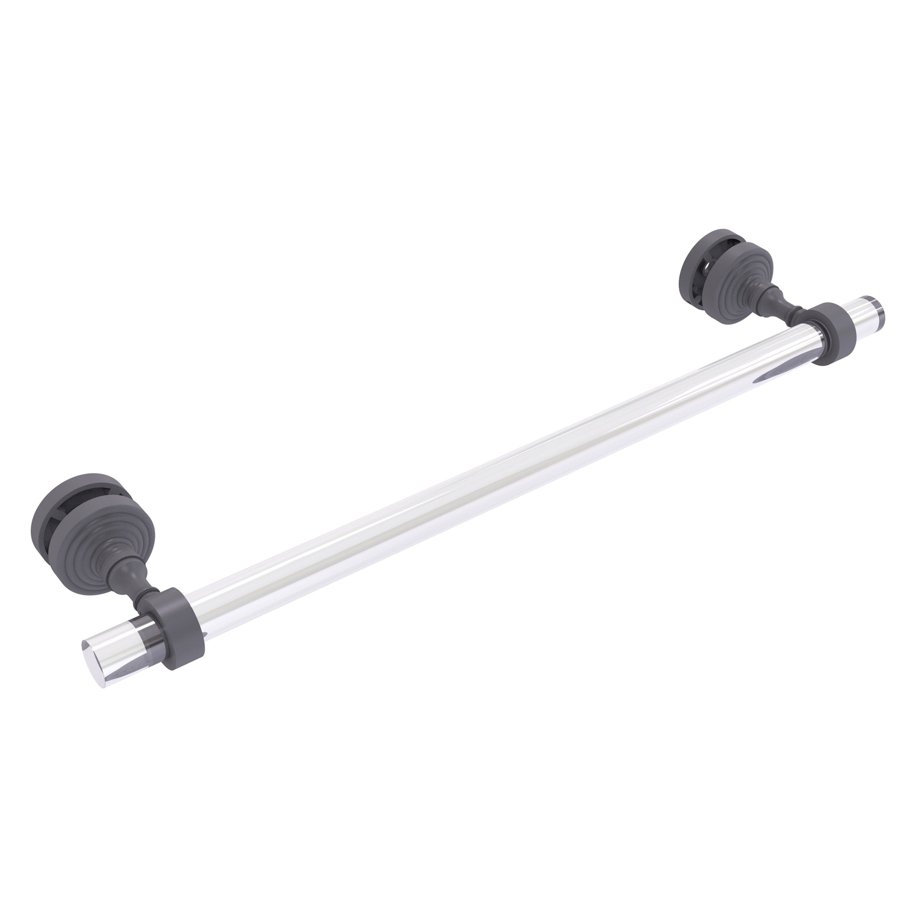 Allied Brass PG-41-SM-18-GYM Pacific Grove 18-in Matte Gray Wall mount Single Towel Bar