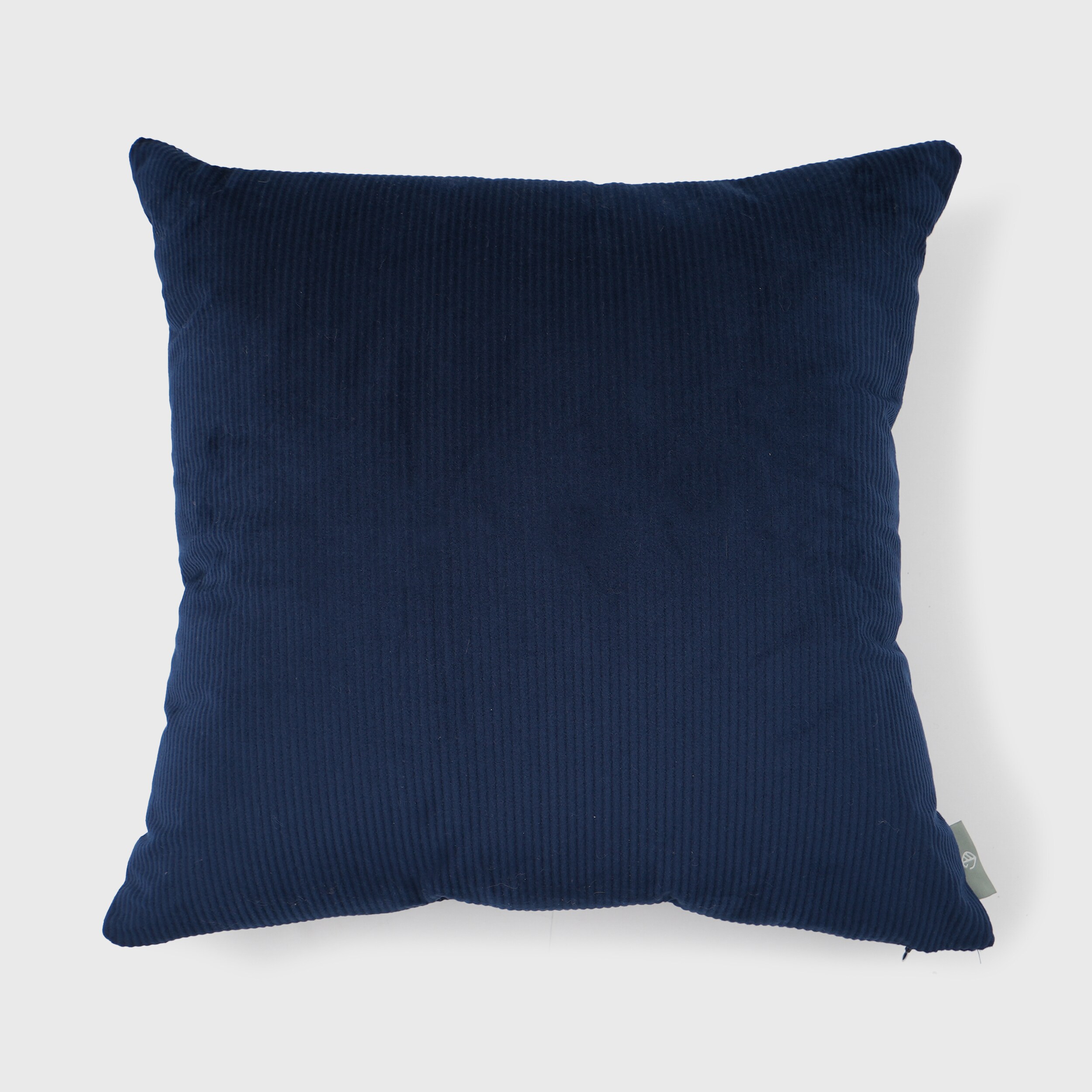 FRESHMINT EG7125870 Cord Ribbed 18-in x 18-in Dark Indigo Square Indoor Decorative Pillow
