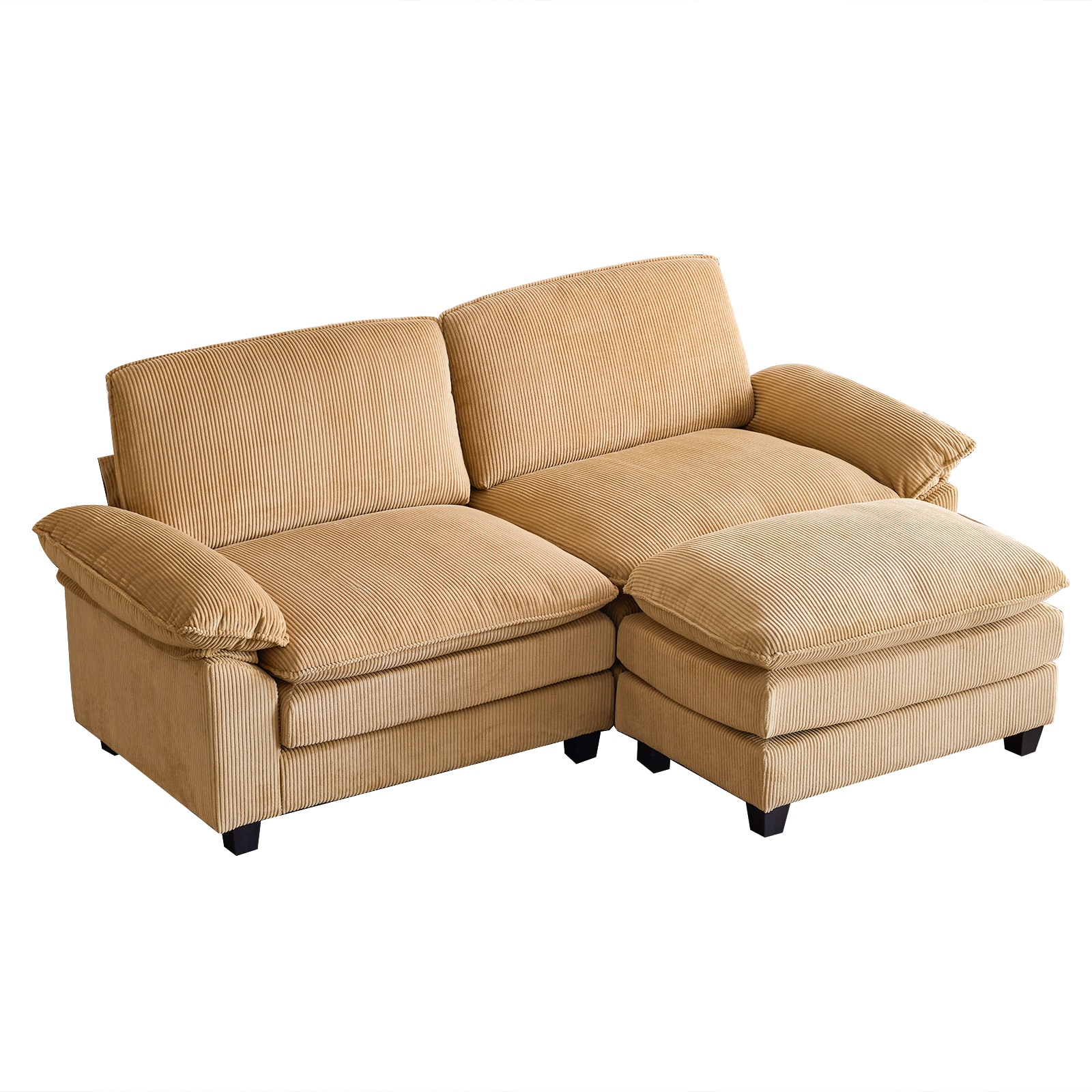 Outopee LO1G98000283+84 76.2-Inches Modern Kakhi Loveseat