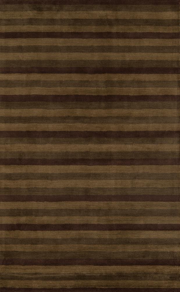 Momeni MT-13BROWN3353 Max 4 X 6 (ft) Wool Yellow Stripe Area Rug