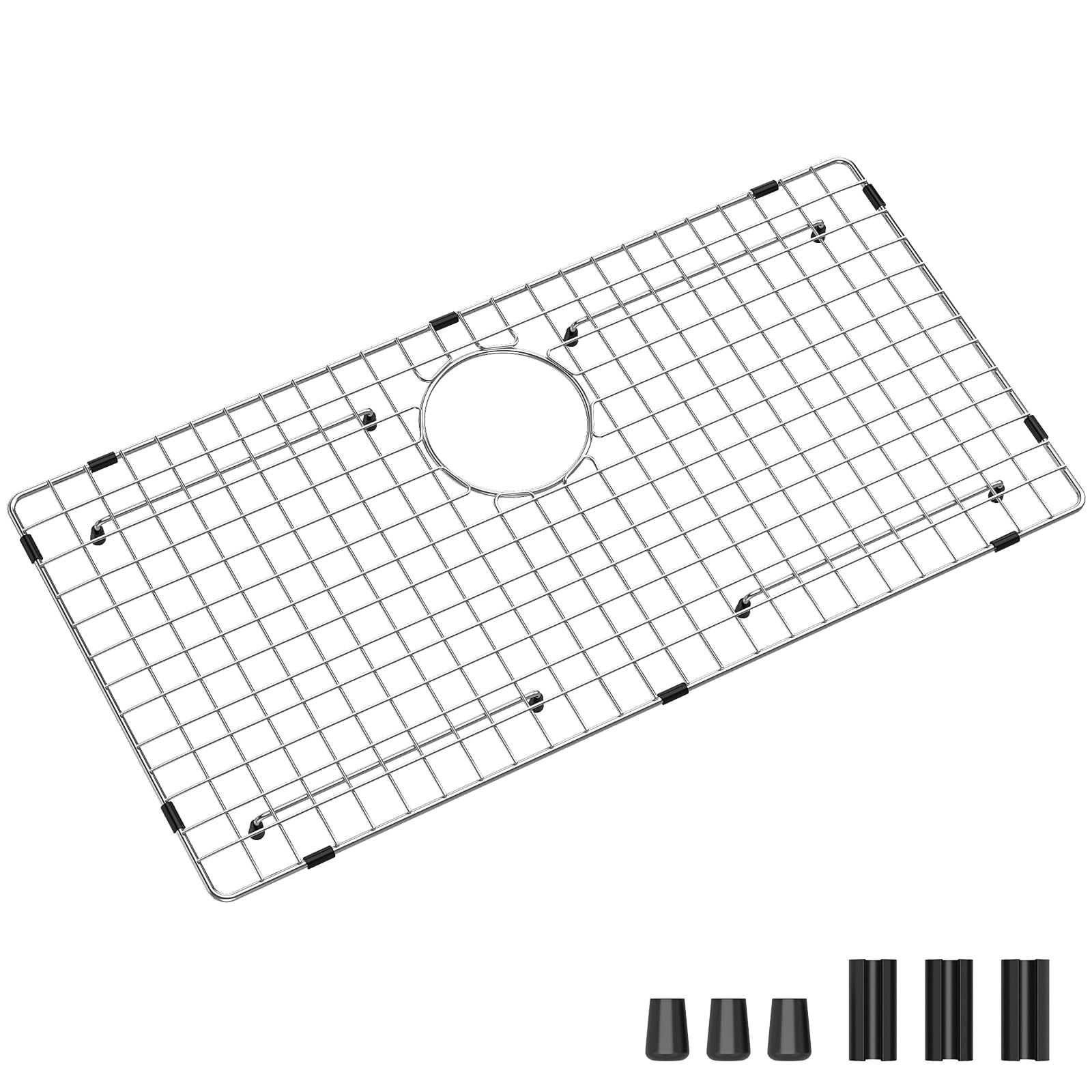 LILILIAN FMY  Sink Bottom Grid 28-3/8 in x 14-3/8 in Rear Drain with Corner Radius 3/8 in Sink Protector for Kitchen Sink