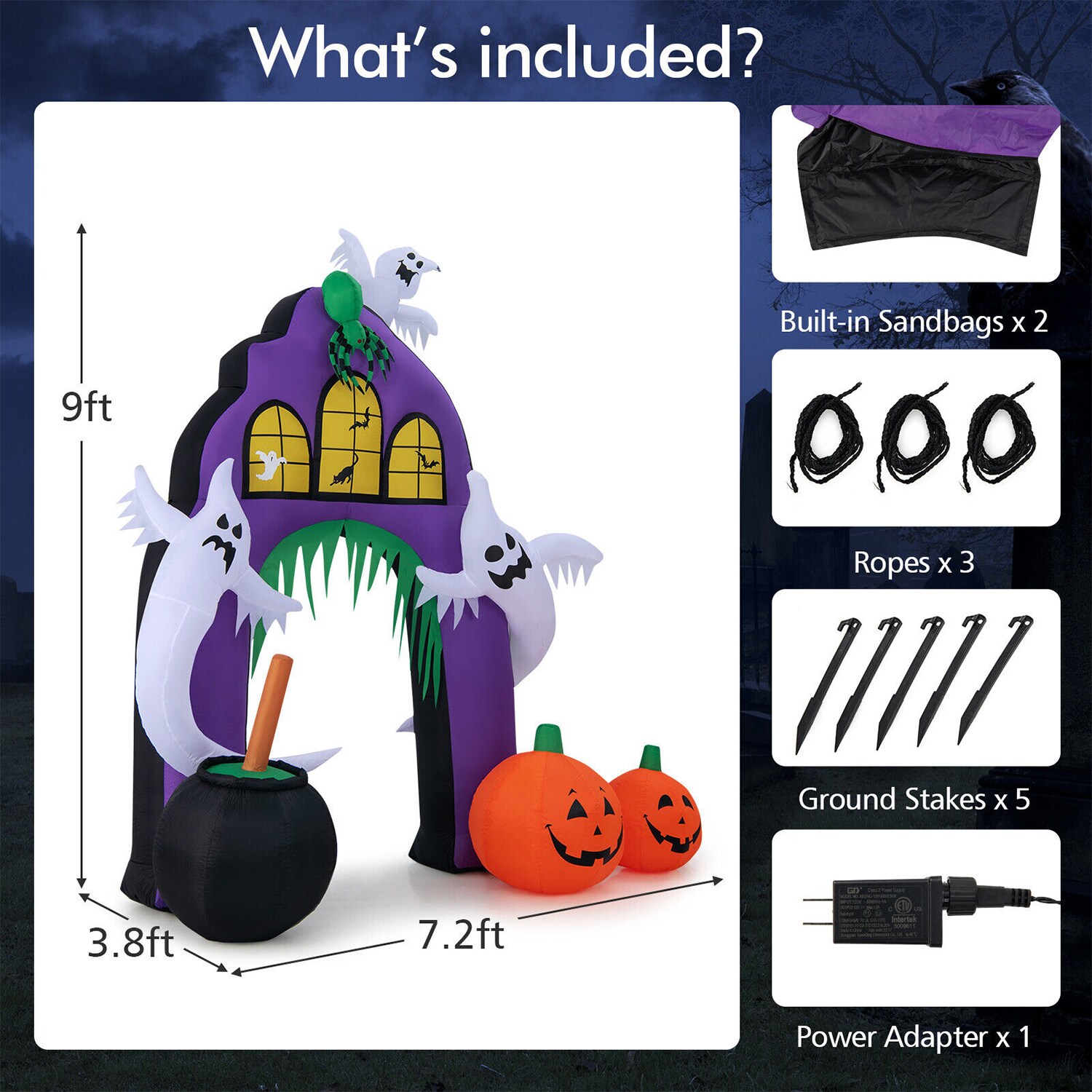 WELLFOR TX-HGY-10015US Outdoor-Halloween-Decor - View #3