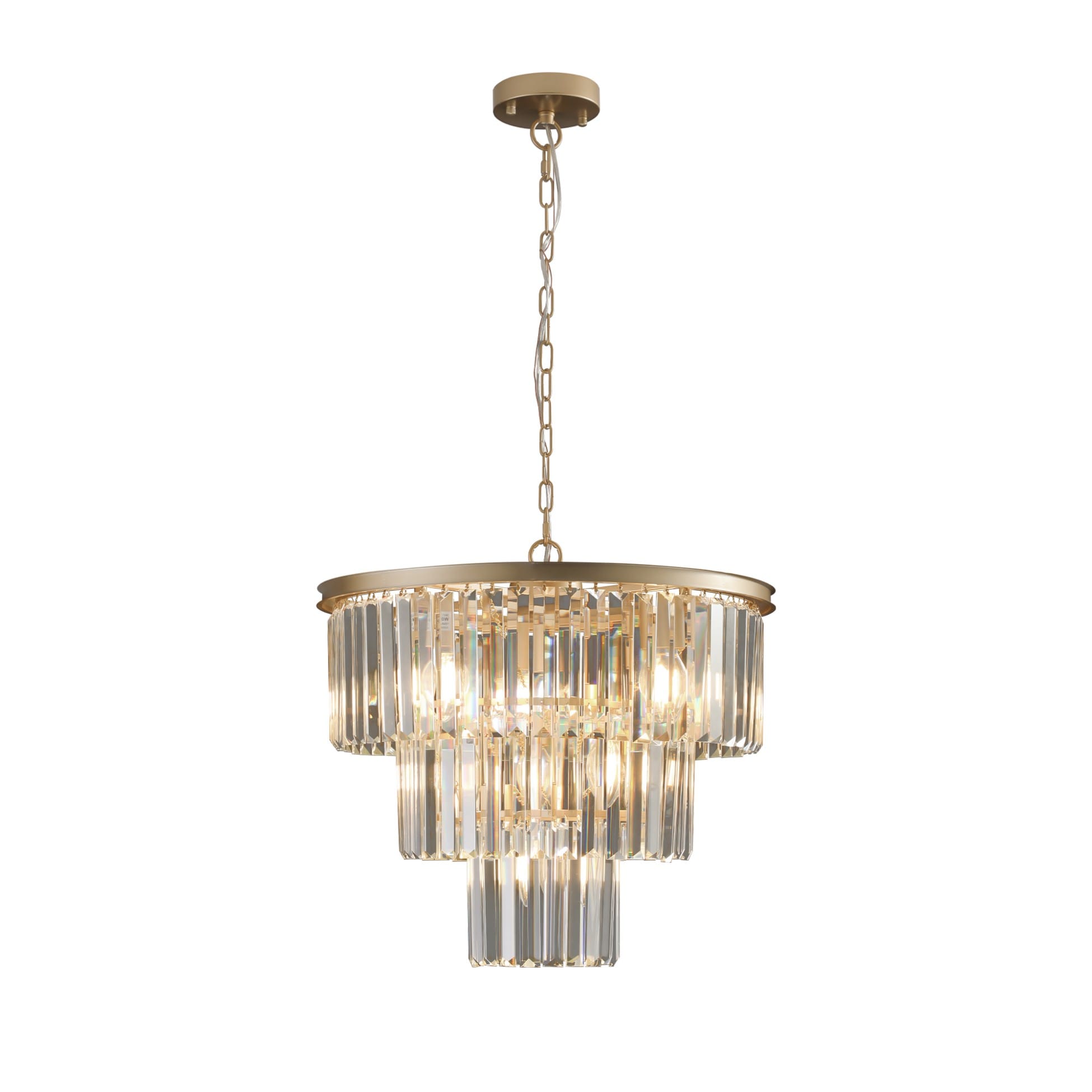 Iseryn Chandelier 7 -Light Gold Metal Chandelier