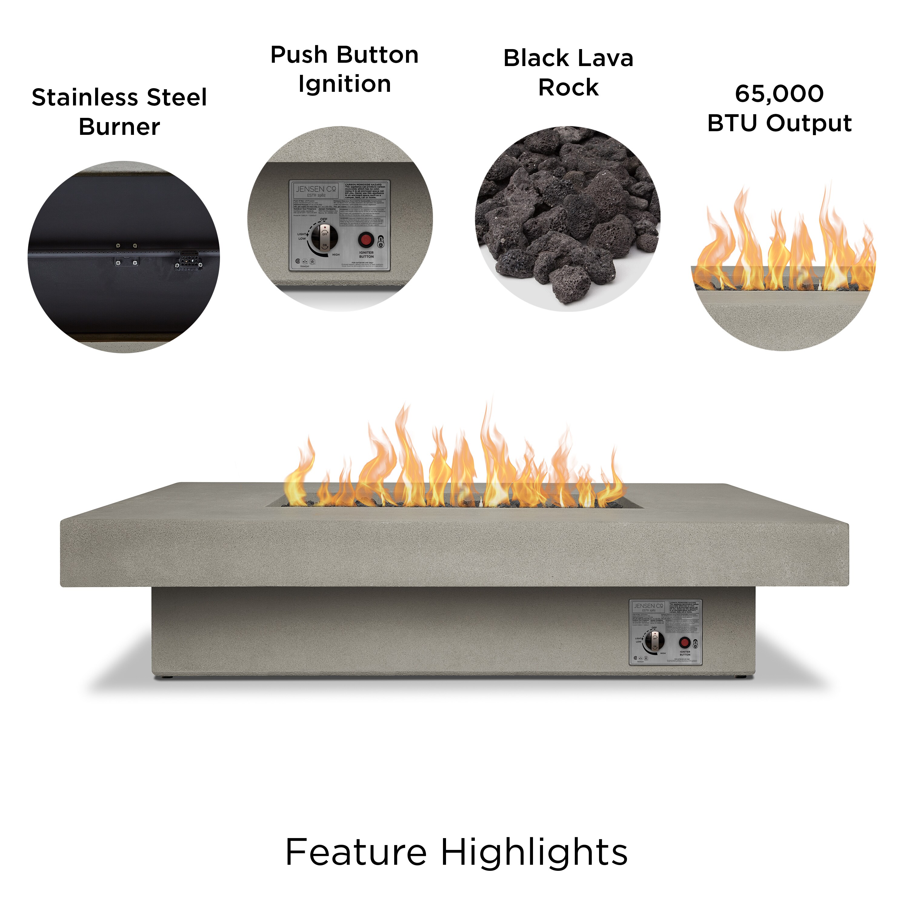 Real Flame 1581LP-FLNT Outdoor-Gas-Fireplaces - View #3