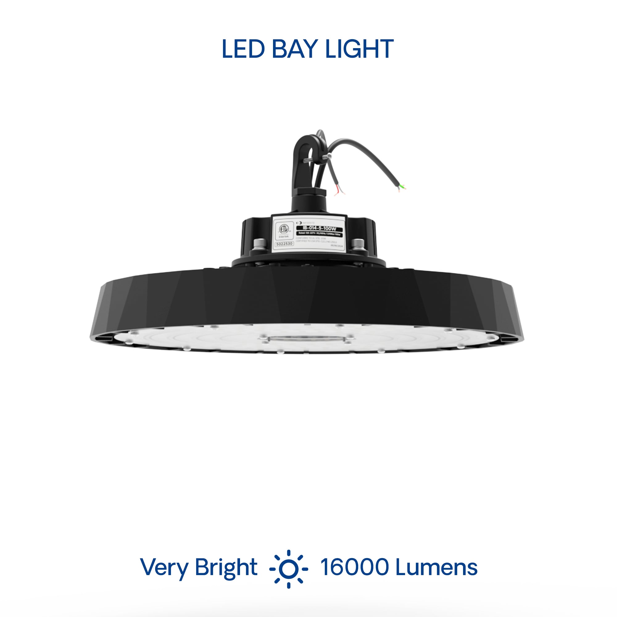 Infibrite 10.2-in x 10.2-in 1 -Light 16000 -Lumen 5000-K Daylight LED High Bay Light
