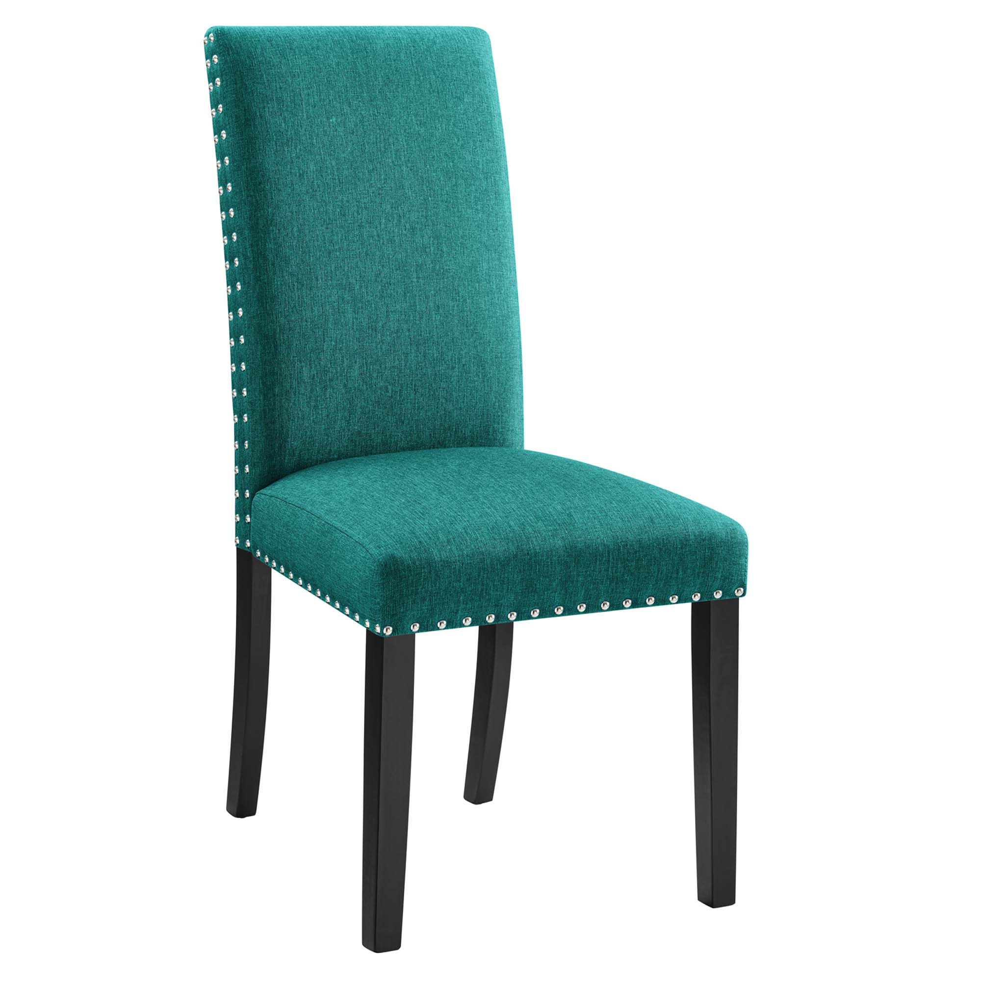  Parcel Dining Upholstered Fabric Side Chair in Teal