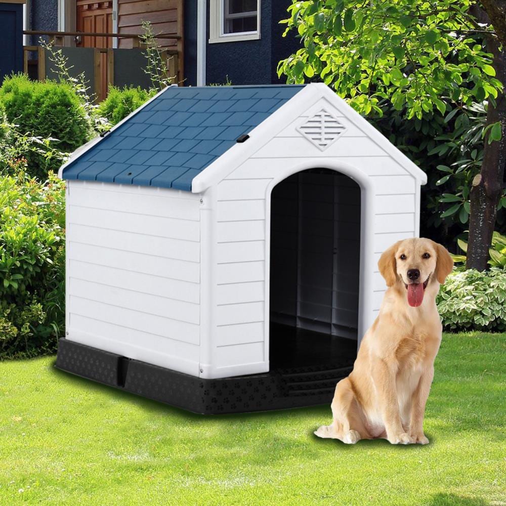 WELLFOR Plastic Indoor/Outdoor Small Dog House in the Pet Houses ...