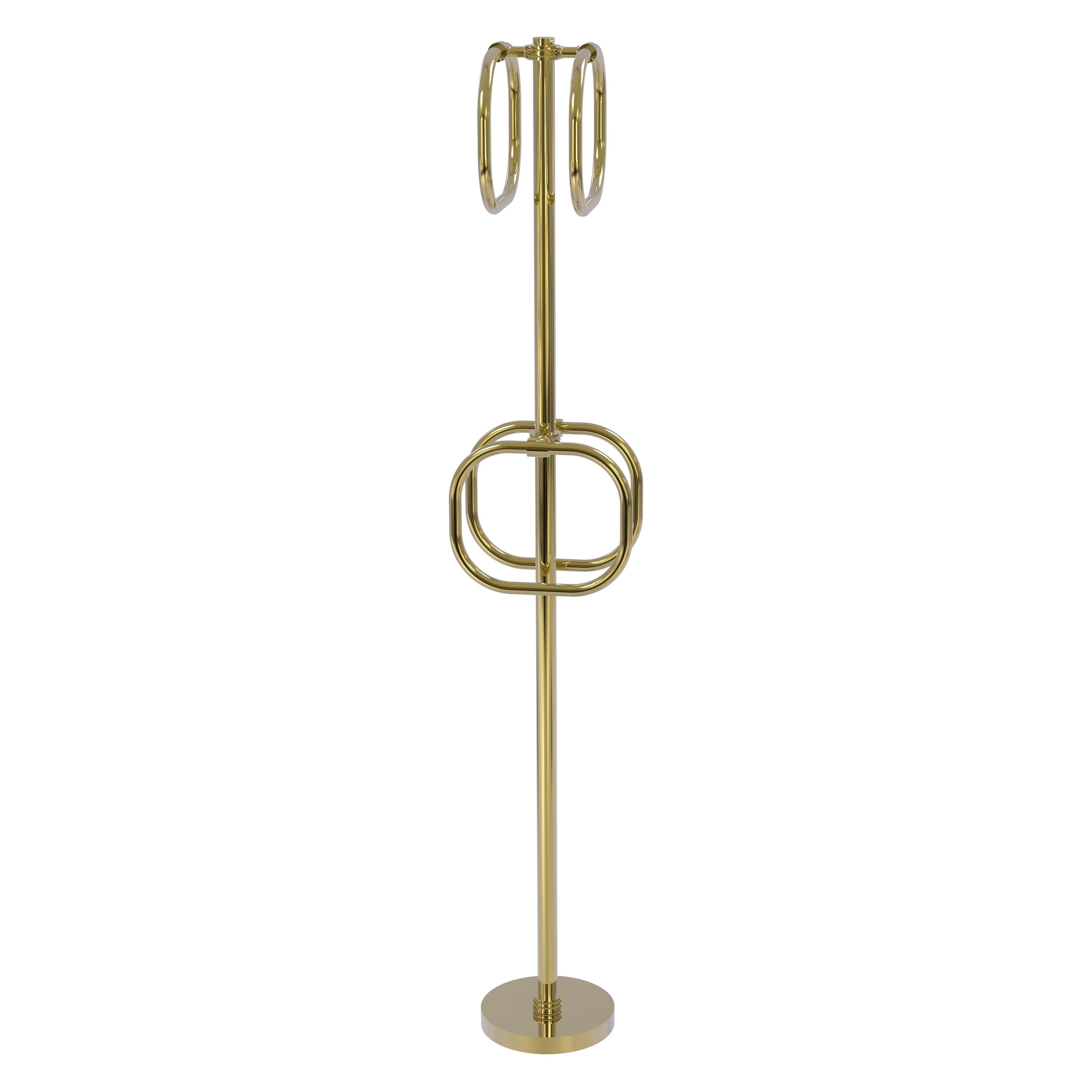 Allied Brass TS-40D-UNL Unlacquered Brass Freestanding floor Single Towel Ring