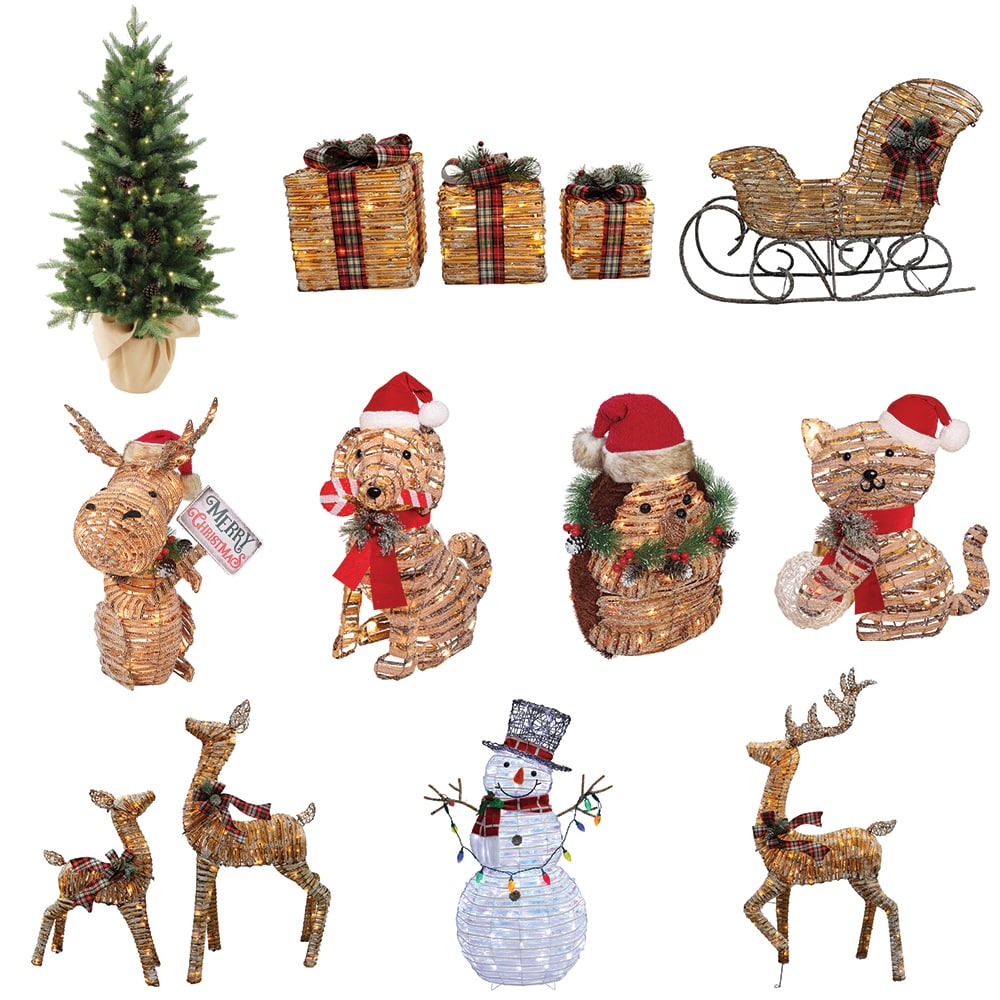 Artificial grapevine Moose Outdoor Christmas Decorations at Lowes.com