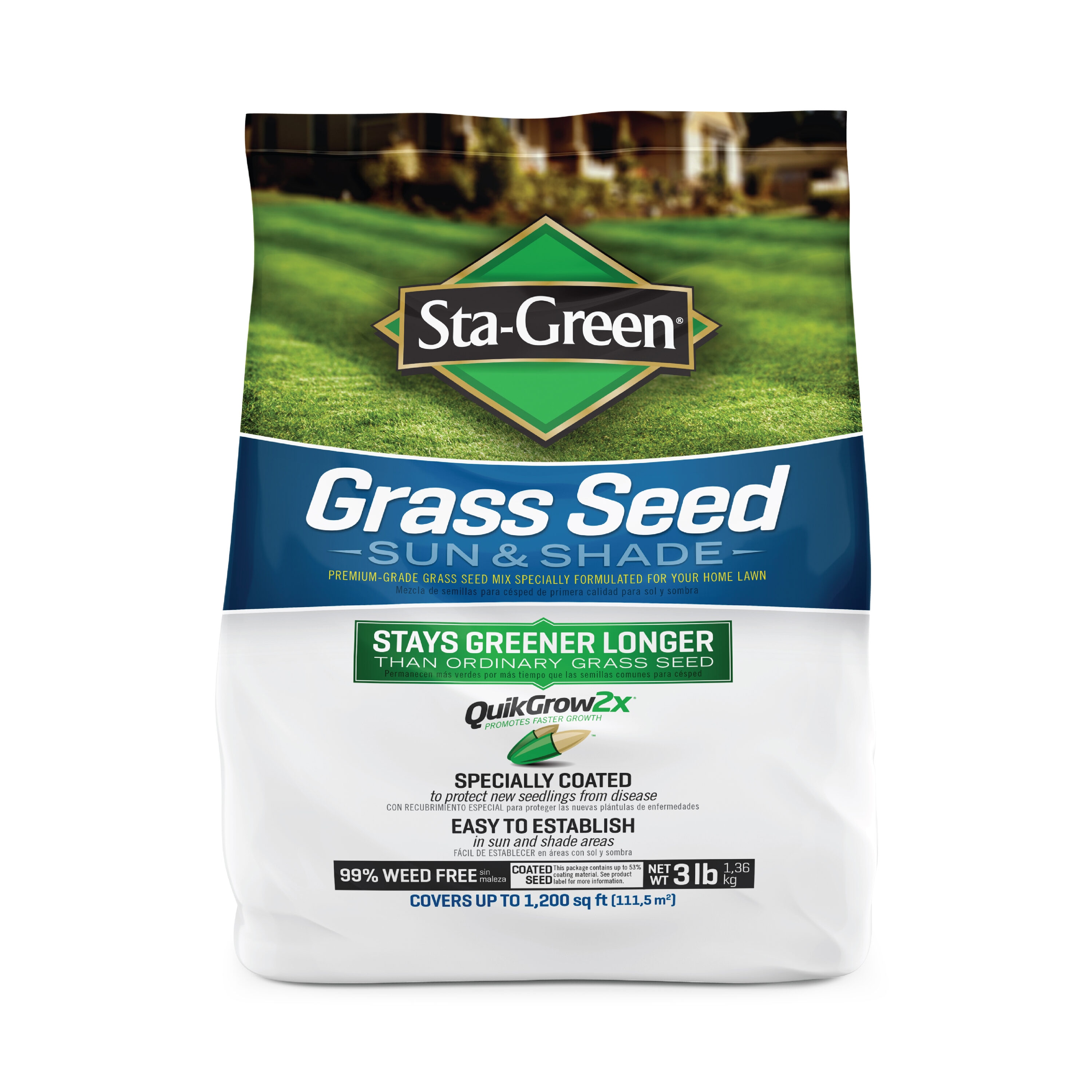 Sta Green Sun And Shade 3 Lb Mixture Blend Grass Seed In The Grass Seed Department At