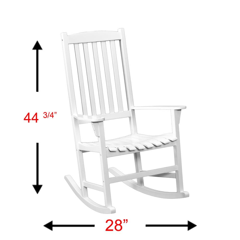 Boston Loft Furnishings Tarolc White Finish Wood Frame Rocking Chair ...